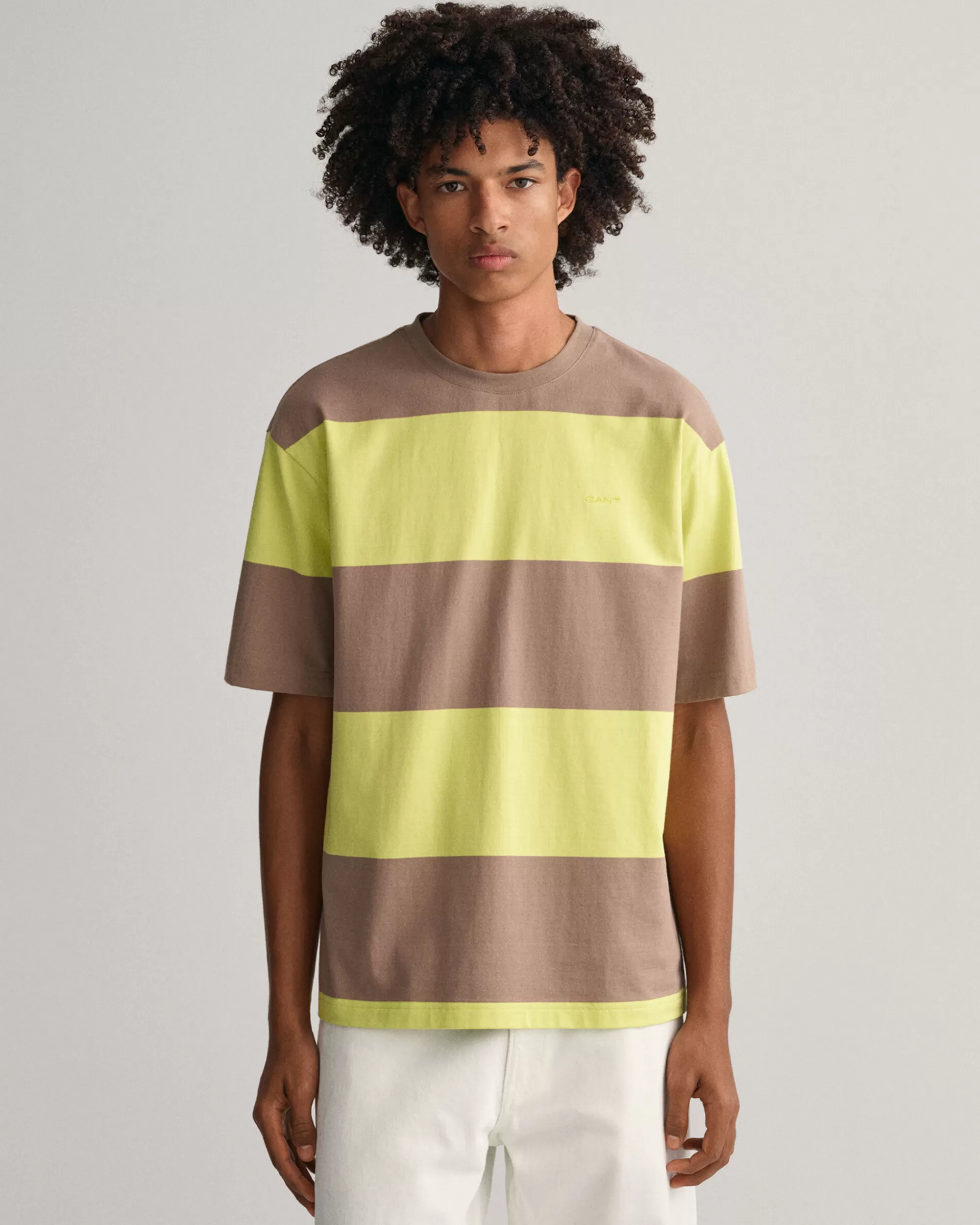 T-Paidat^GANT Block Stripe -T‑Paita Lime Green