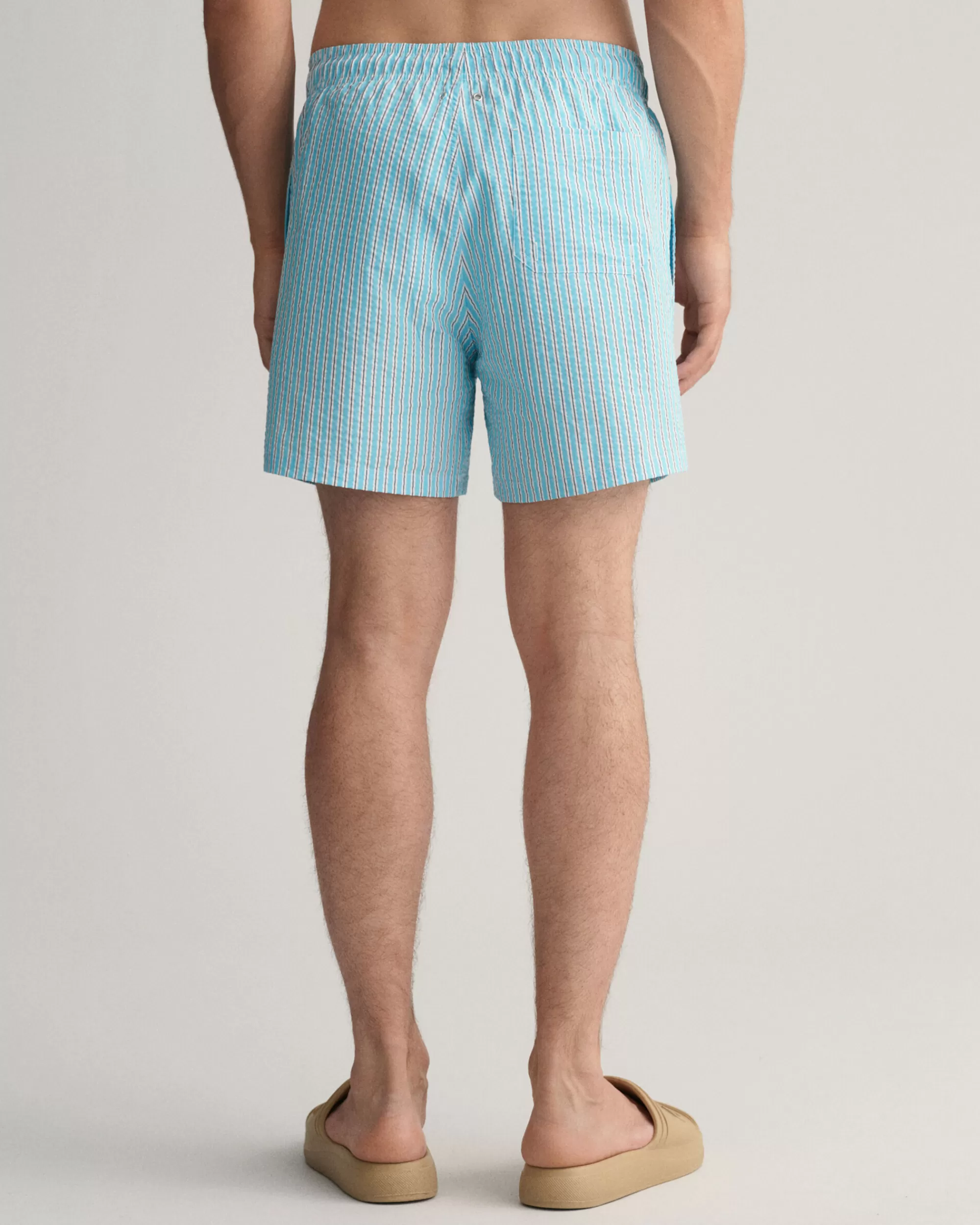 Uimahousut^GANT Classic Fit ‑Mitoitetut Seersucker-Pintaiset Uimashortsit Light Aqua