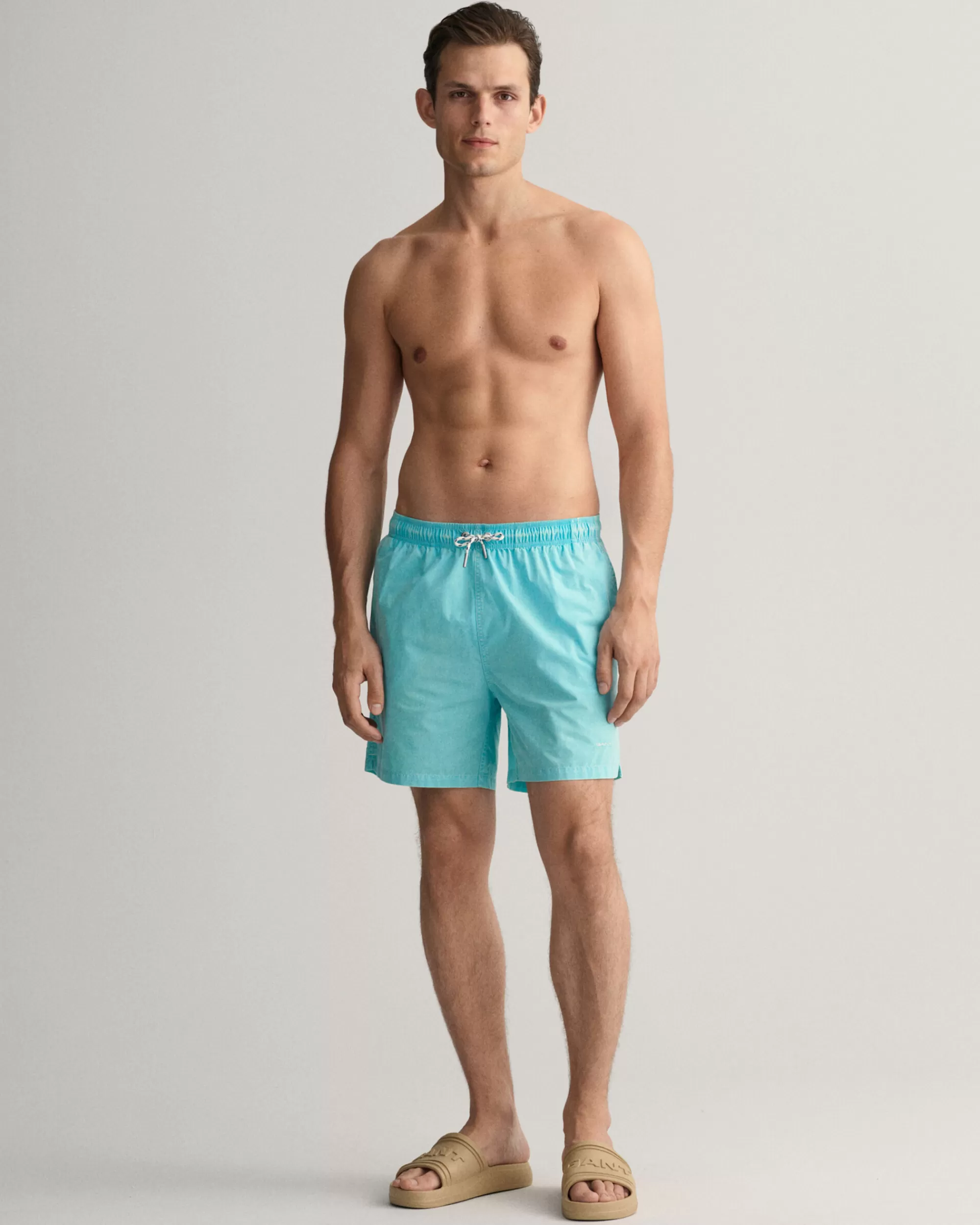 Uimahousut^GANT Classic Fit ‑Mitoitetut Sunfaded-Uimashortsit Light Aqua