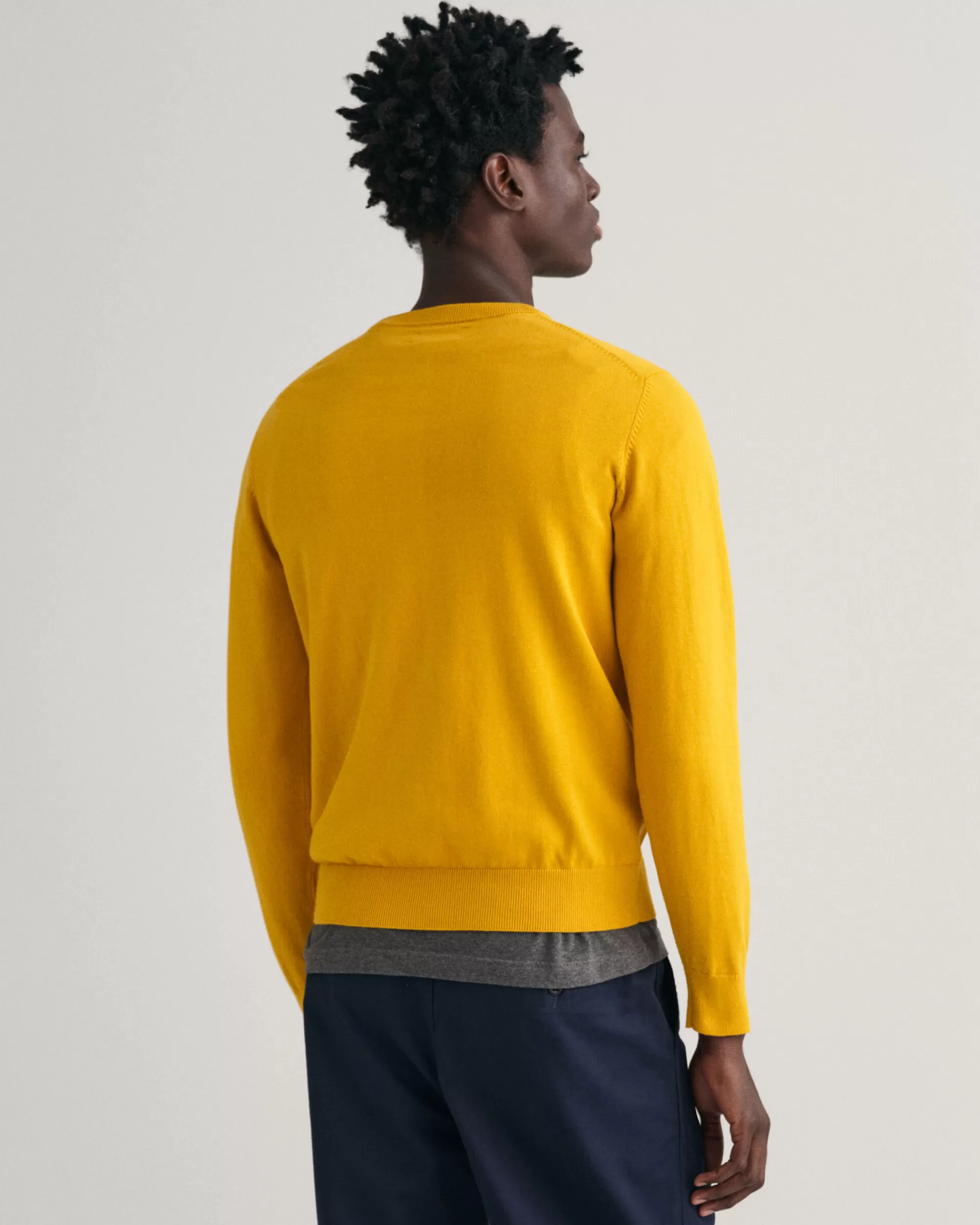 Neuleet^GANT Classic-Puuvillaneulepusero Pyorea Paantie Dark Mustard Yellow