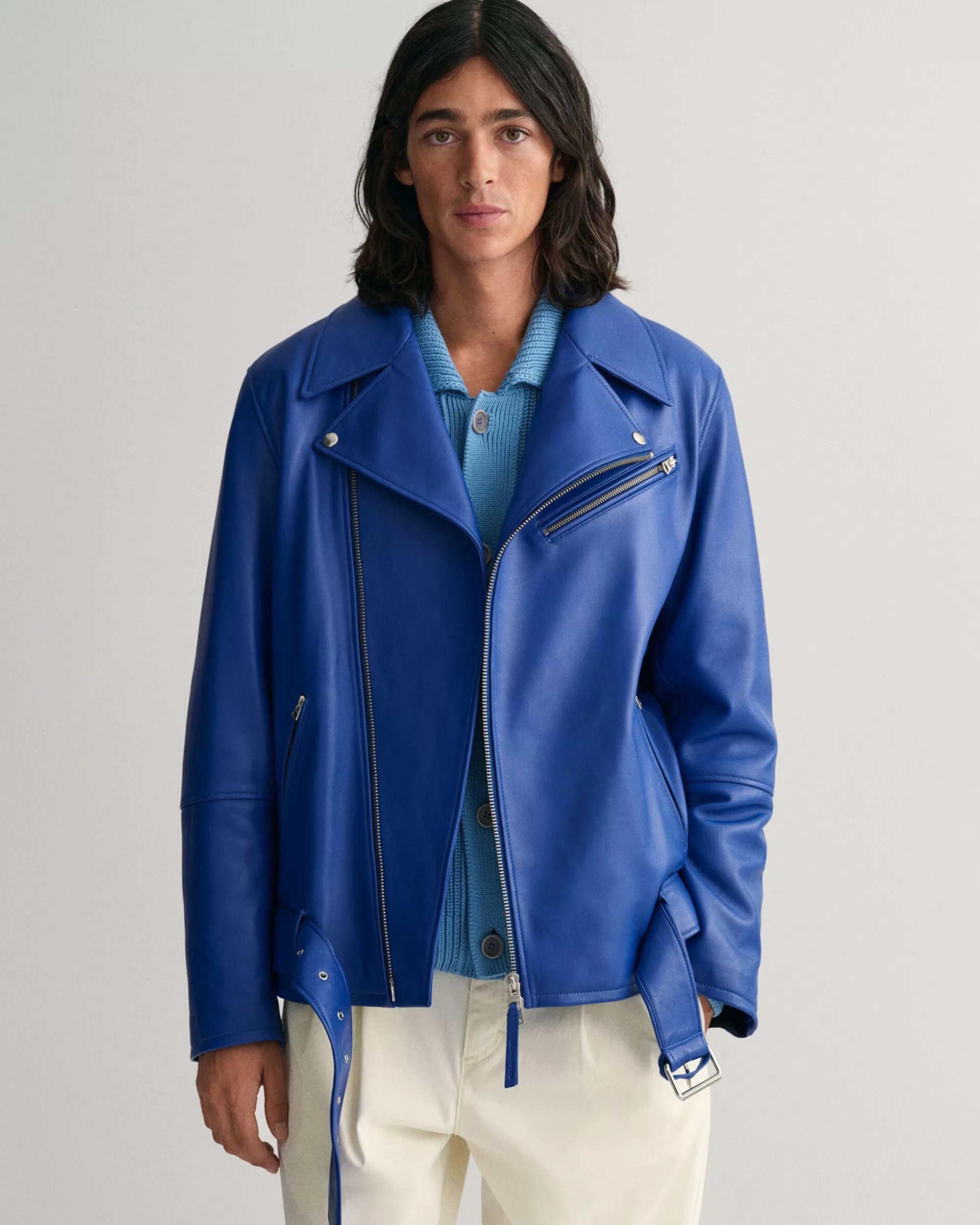 Takit^GANT Colored Biker Jacket College Blue