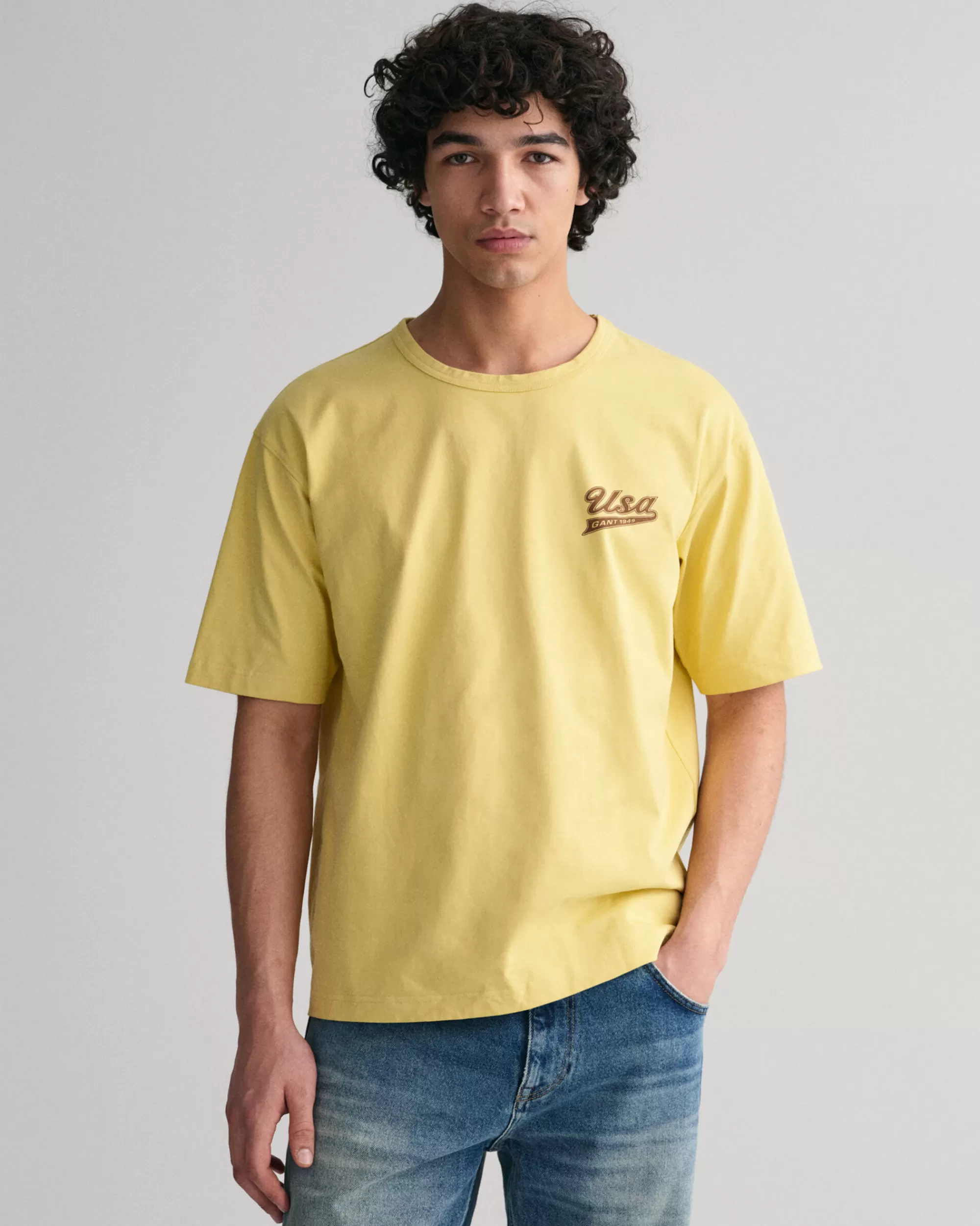 T-Paidat^GANT Usa -T-Paita Light Mustard Yellow