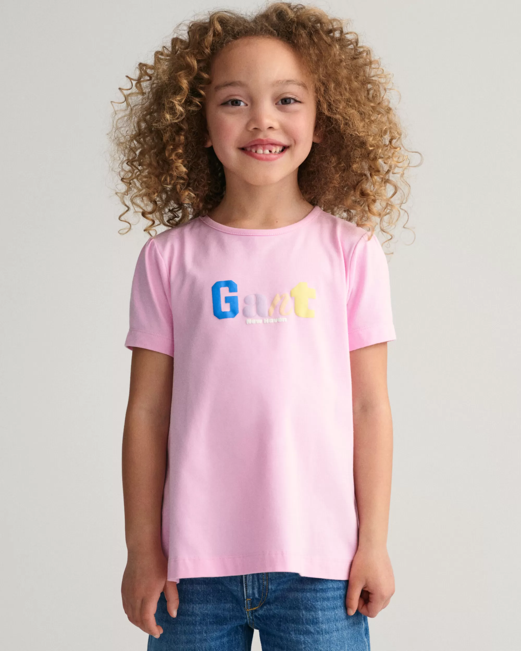 Mekot & Hameet^GANT Girls-Malliston Lyhythihainen -Printtijerseypaita Milky Pink