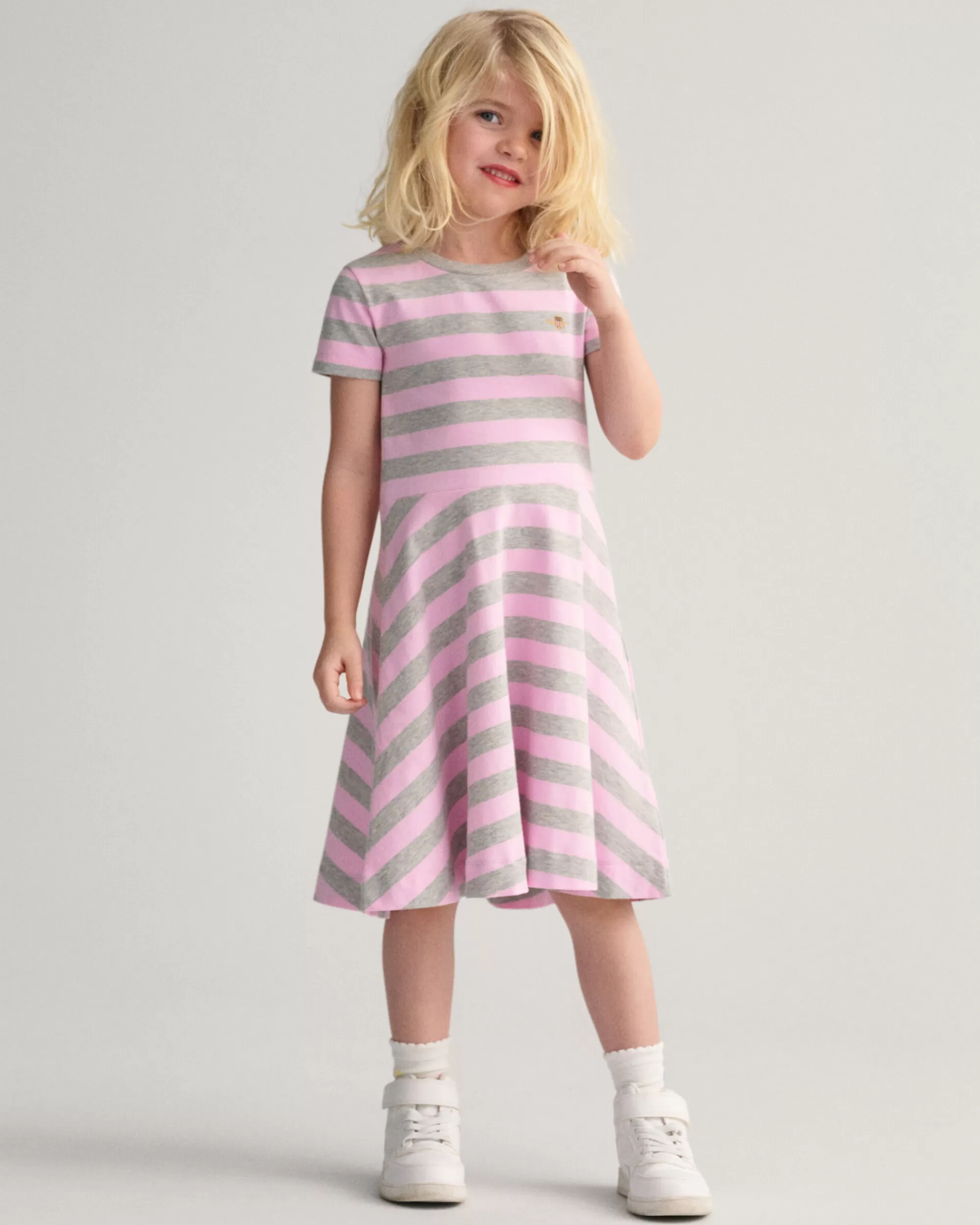 Mekot & Hameet^GANT Girls-Malliston Raidallinen Spin-Mekko Milky Pink