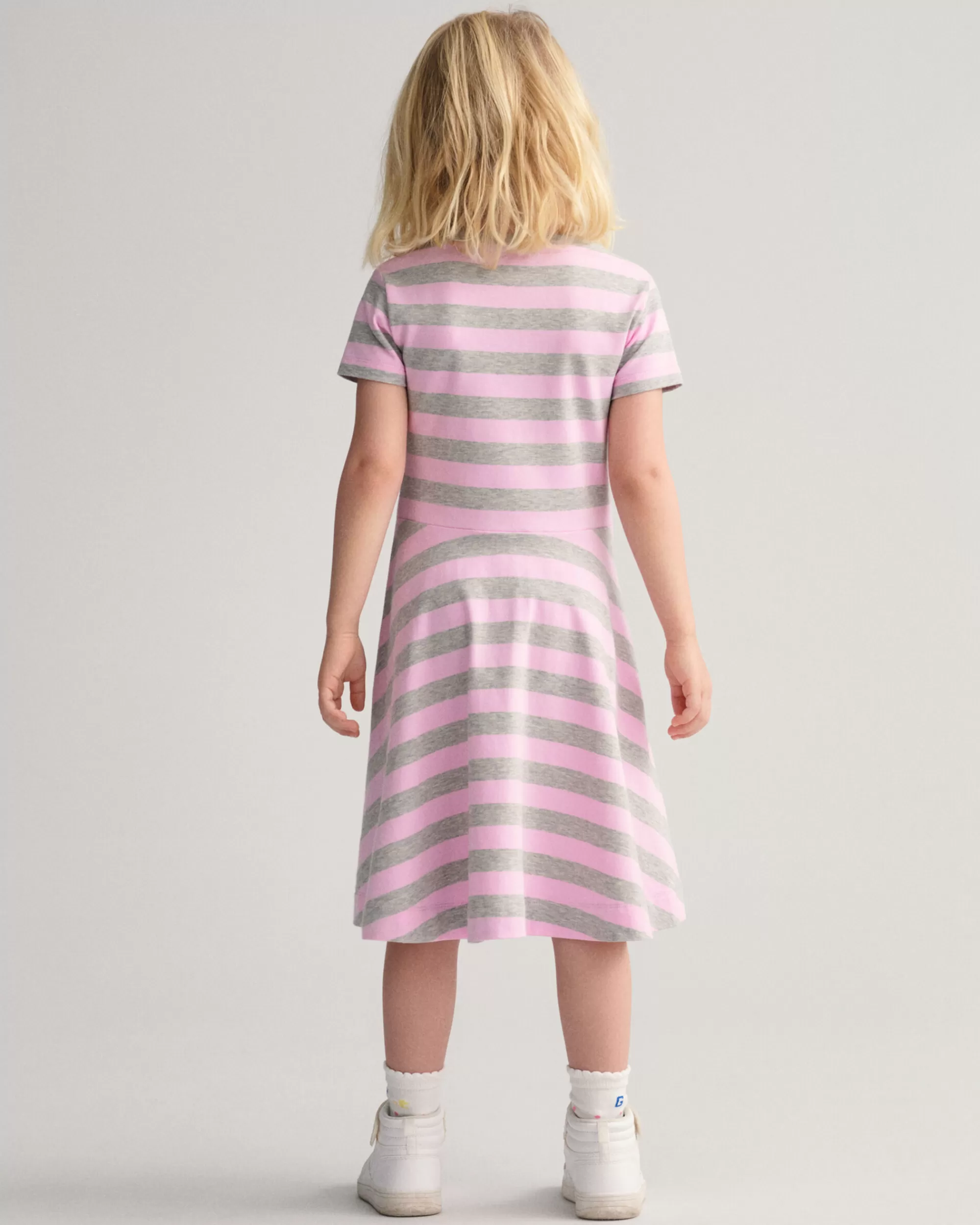 Mekot & Hameet^GANT Girls-Malliston Raidallinen Spin-Mekko Milky Pink