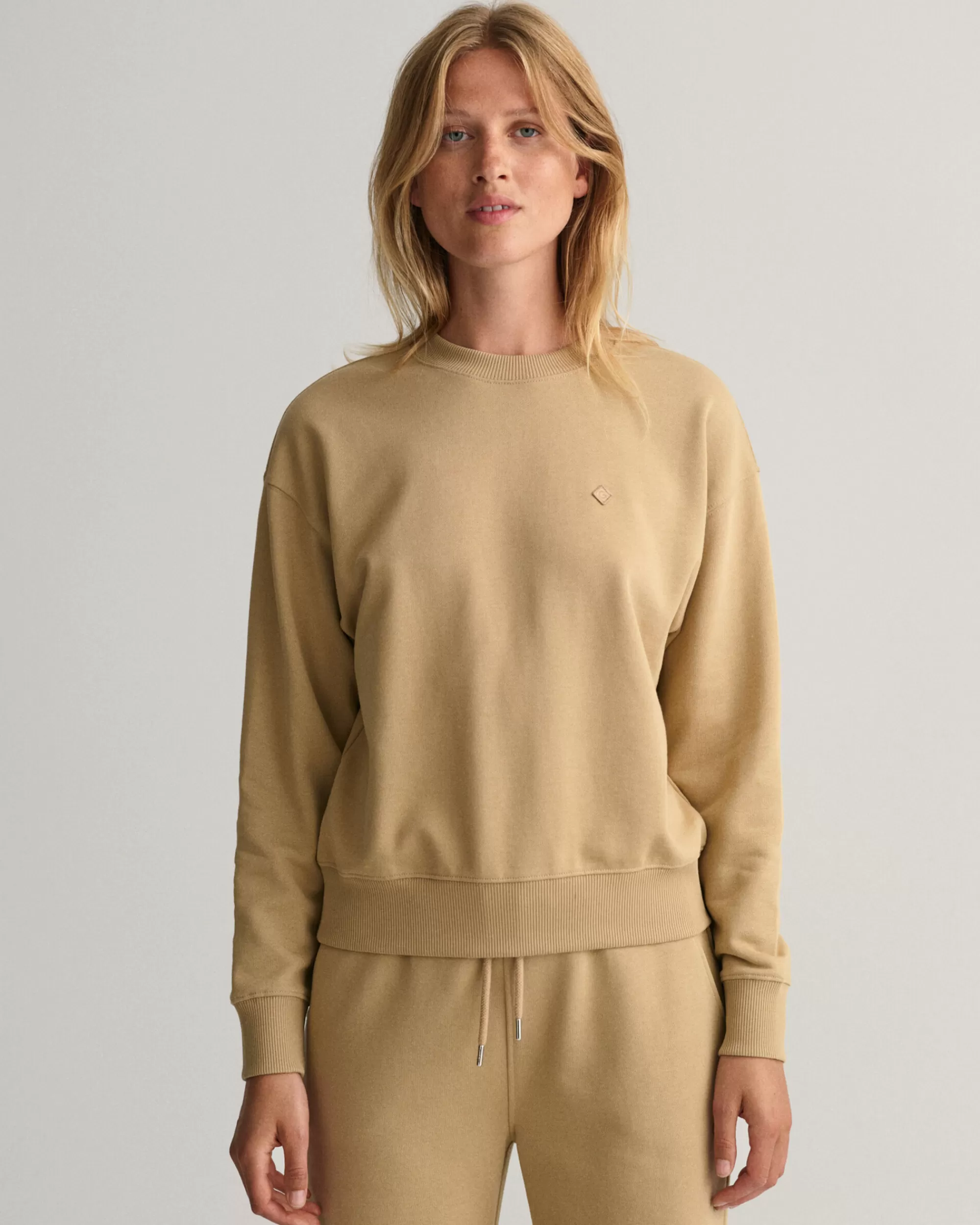 Hupparit & Collegepaidat^GANT Icon G Essential ‑Collegepaita Pyorea Paantie Dark Khaki