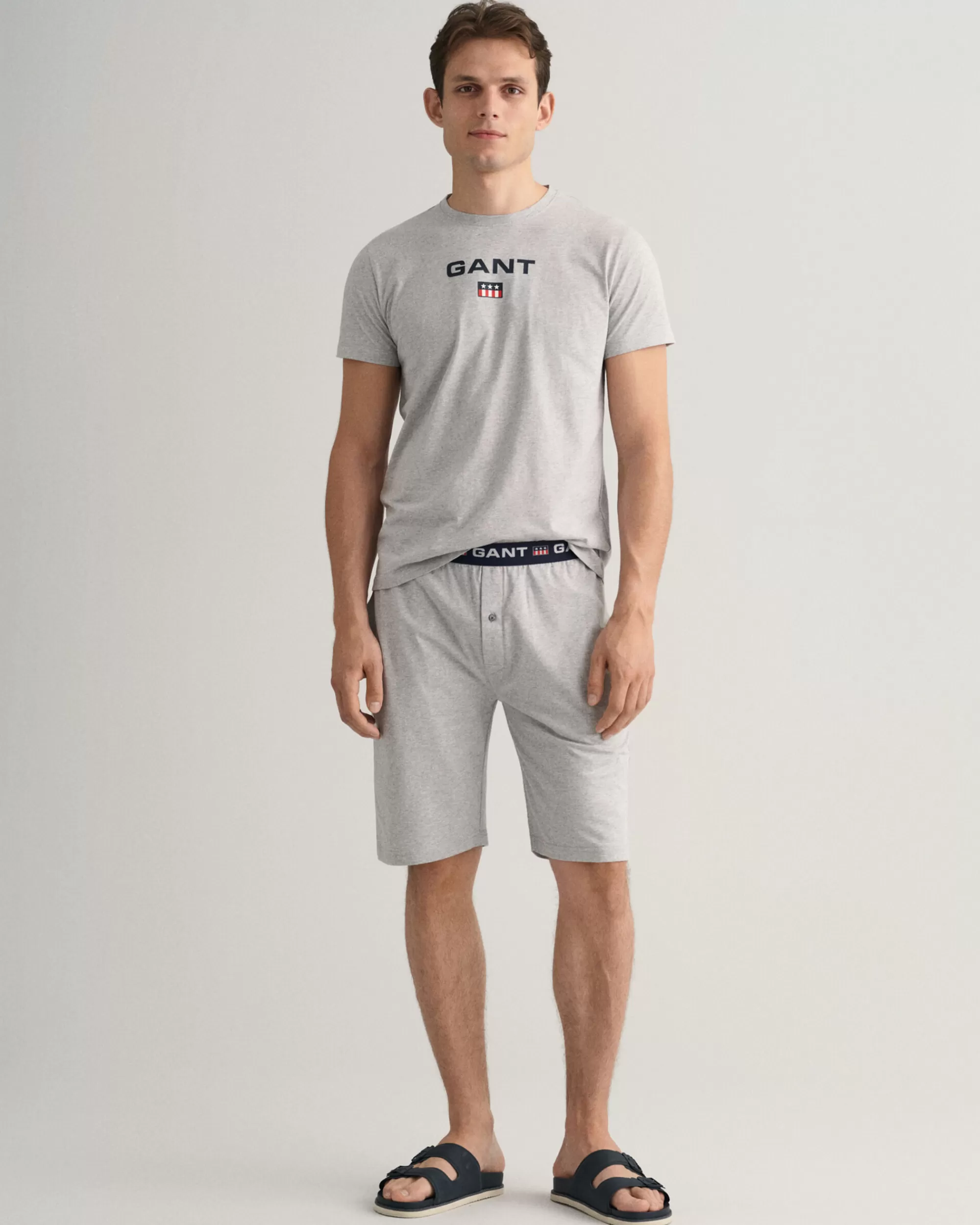 Alusvaatteet^GANT Jerseykankaiset Pyjamashortsit Light Grey Melange