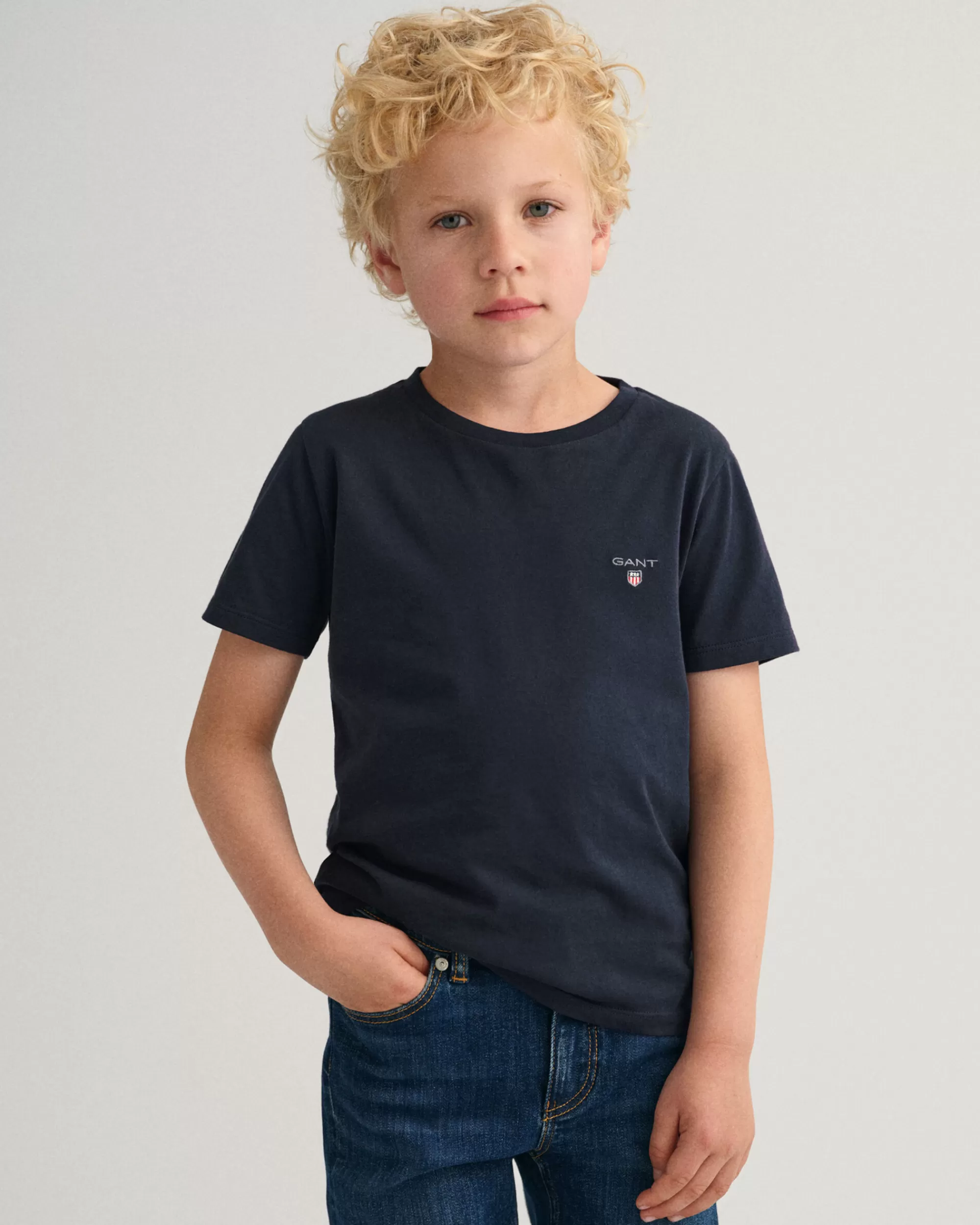 T-Paidat & Pikeet^GANT Kids-Malliston Original-T‑Paita Evening Blue