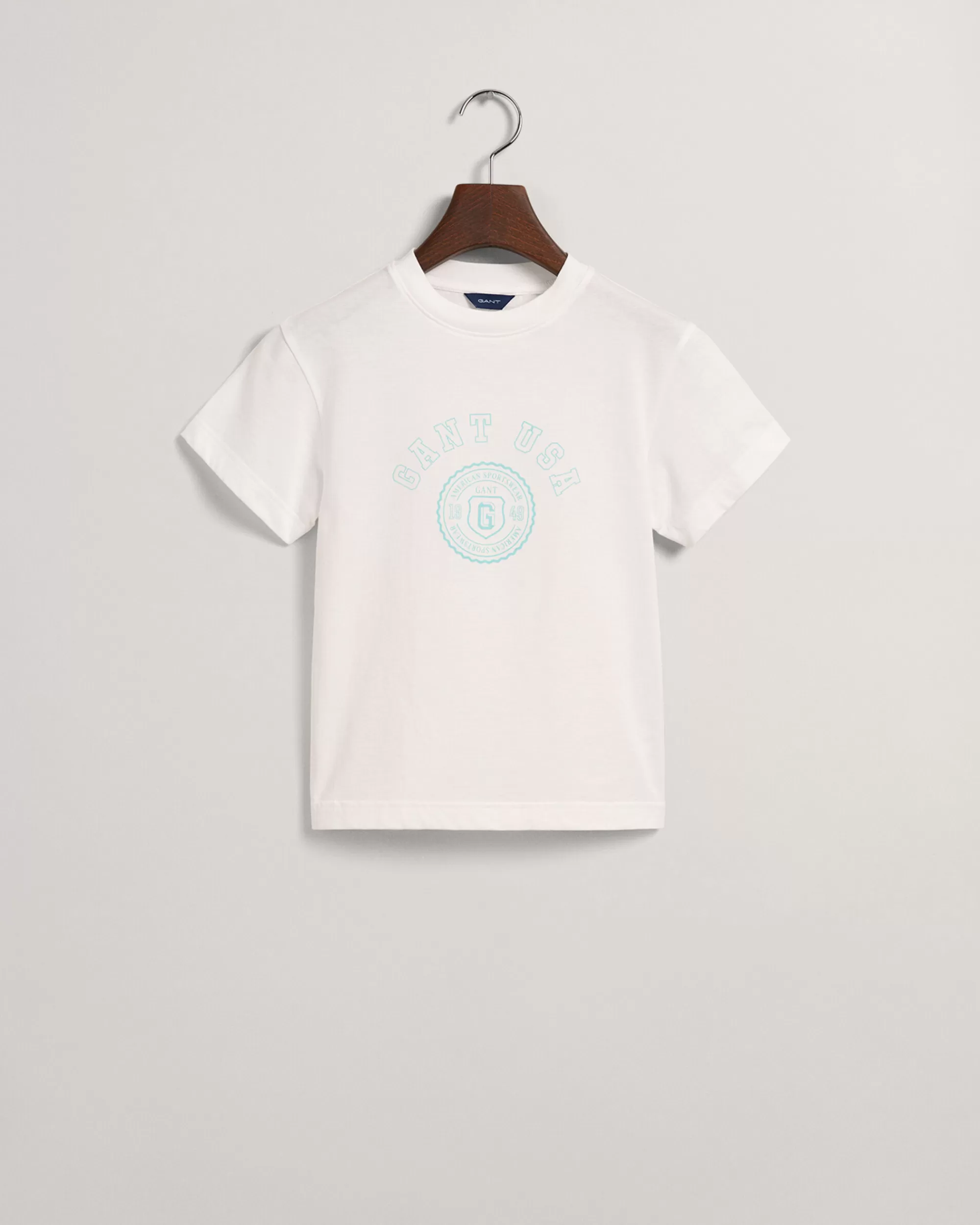 T-Paidat & Pikeet^GANT Kids-Malliston Oversized Fit -Mitoitettu Usa -T-Paita White
