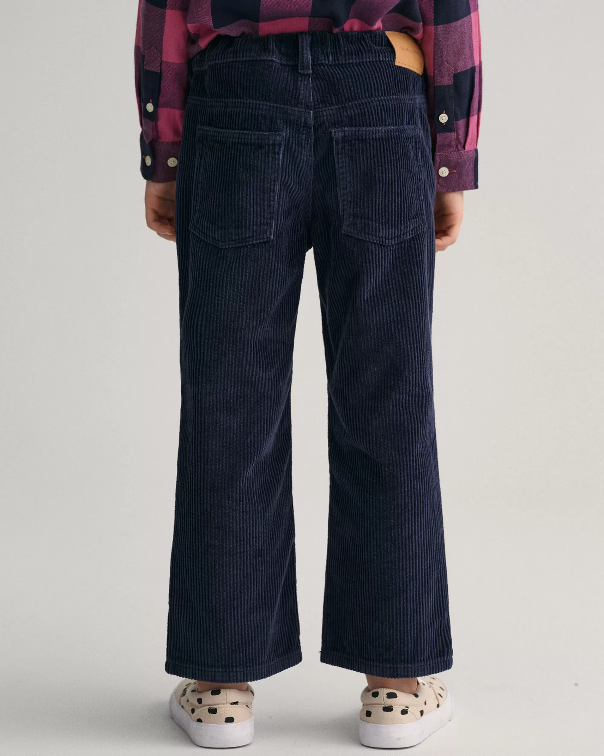 Housut^GANT Kids-Malliston Relaxed Fit ‑Mitoitetut Vakosamettihousut Evening Blue