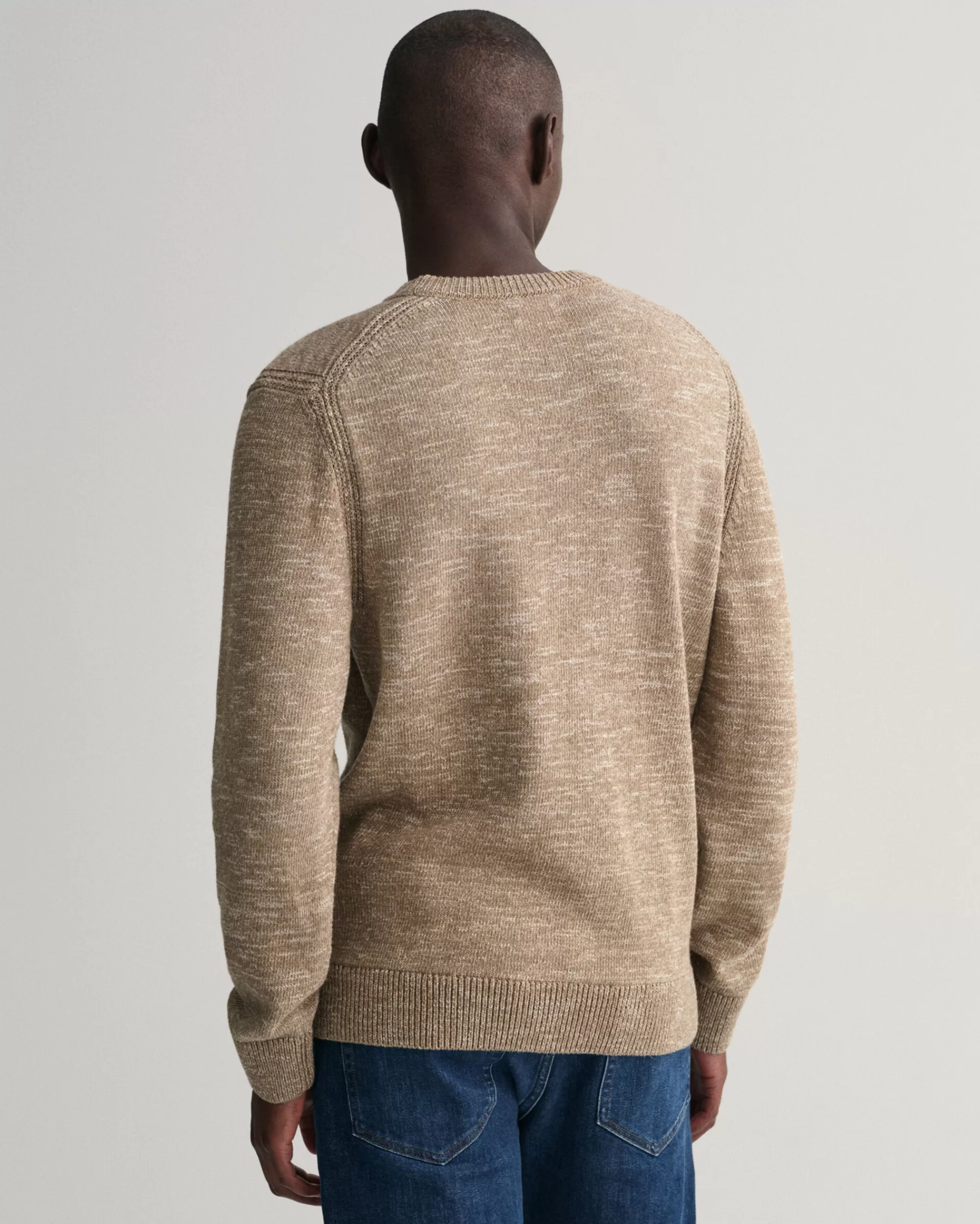 Neuleet^GANT Kierrelankaneule Jossa Pyorea Paantie Dark Khaki