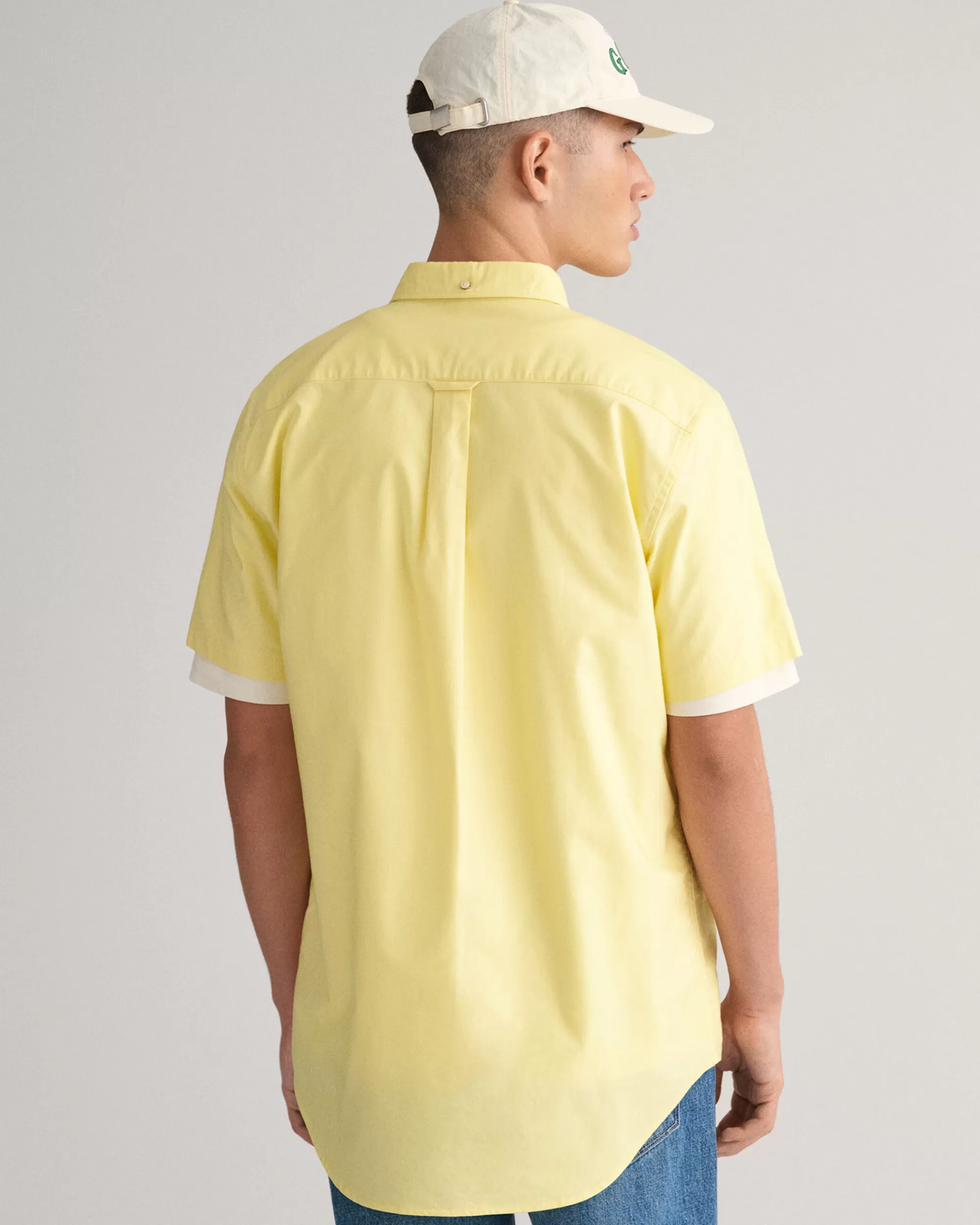 Paidat^GANT Lyhythihainen Regular Fit ‑Mitoitettu Oxford-Paita Clear Yellow