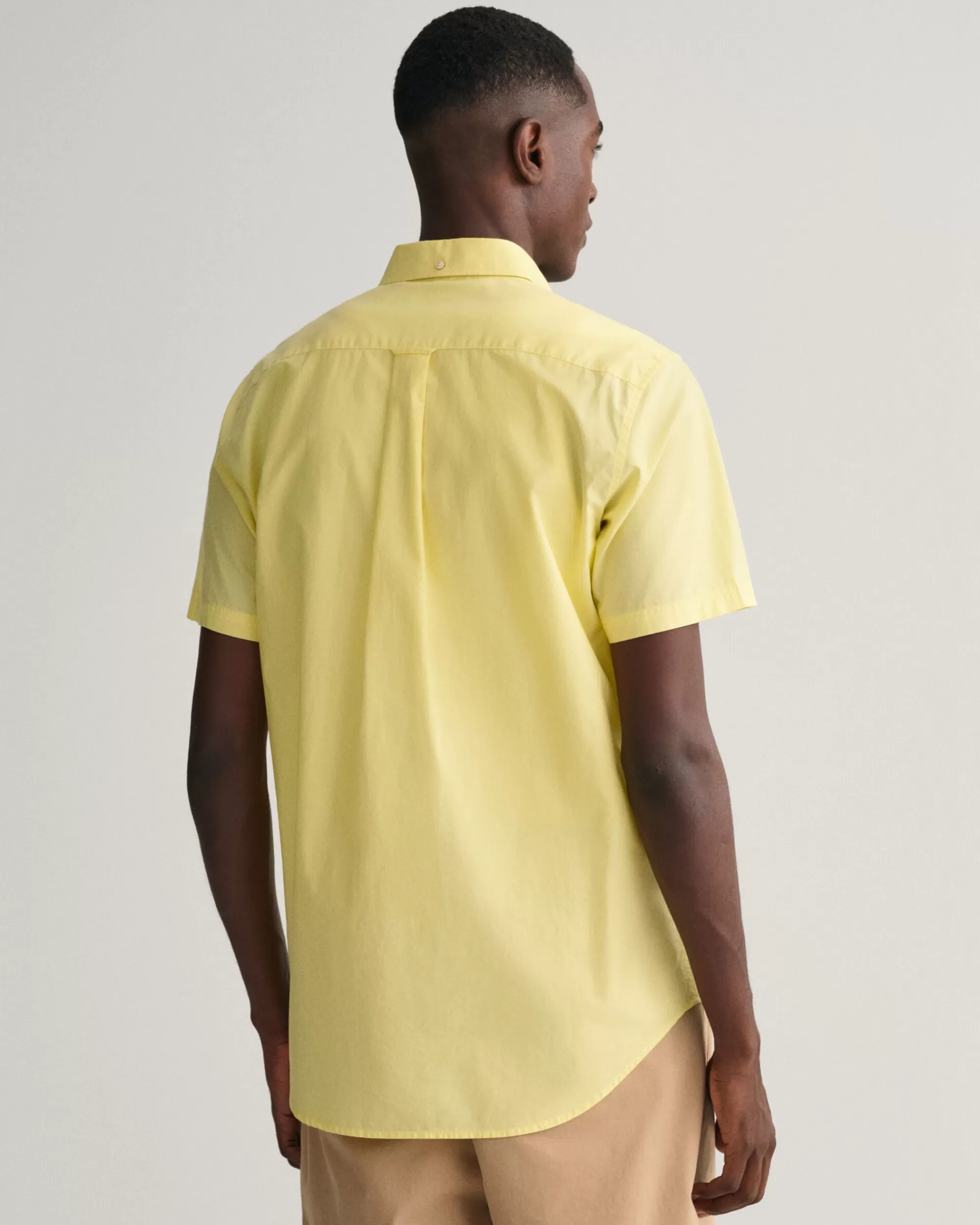 Paidat^GANT Lyhythihainen Regular Fit ‑Mitoitettu Broadcloth-Paita Lemonade Yellow