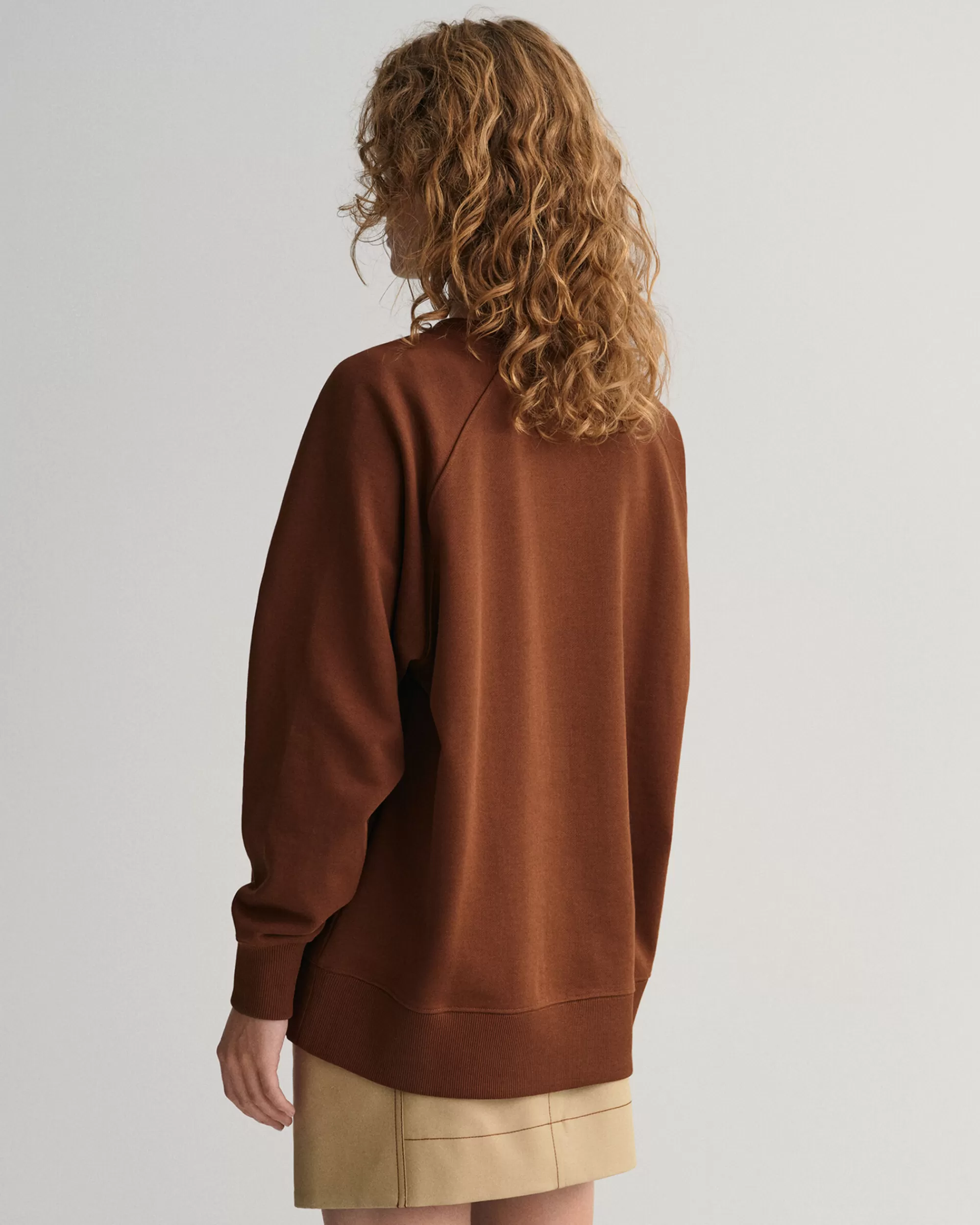 Hupparit & Collegepaidat^GANT Oversized Fit -Mitoitettu Usa -Collegepaita Jossa Pyorea Paantie Mahogany Brown