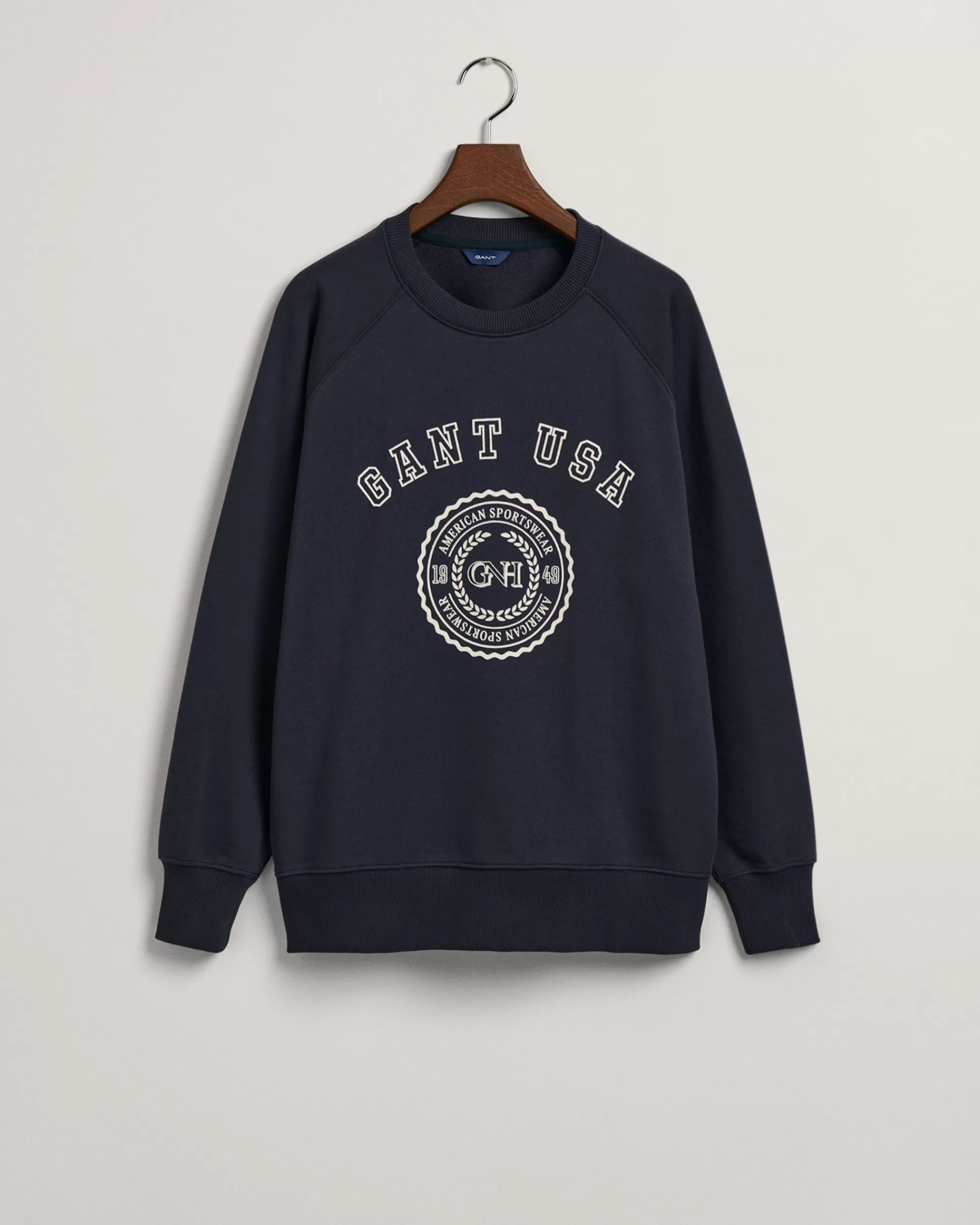 Hupparit & Collegepaidat^GANT Oversized Fit -Mitoitettu Usa -Collegepaita Jossa Pyorea Paantie Evening Blue