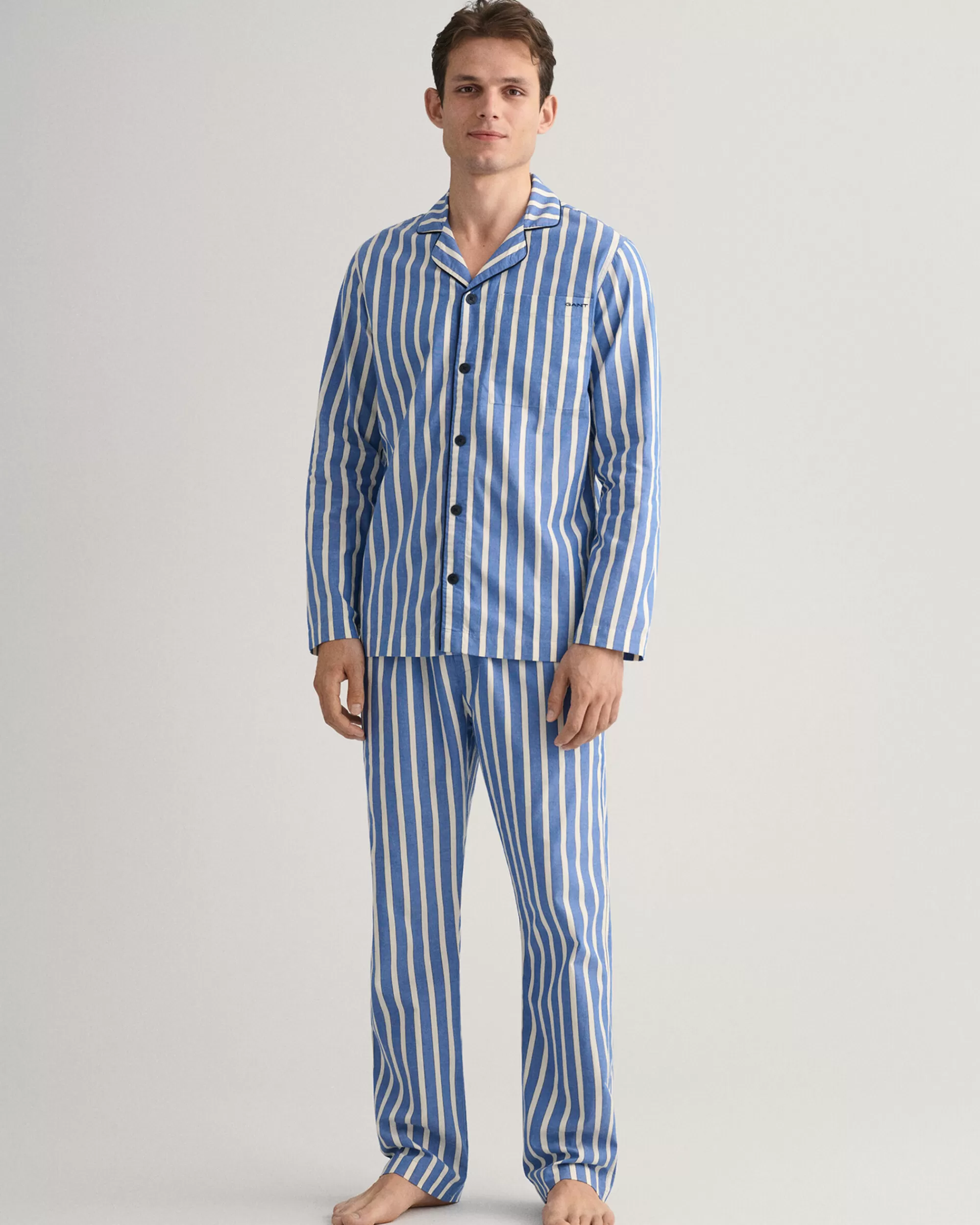 Alusvaatteet^GANT Oxford-Raidalliset Pyjamahousut Lapis Blue