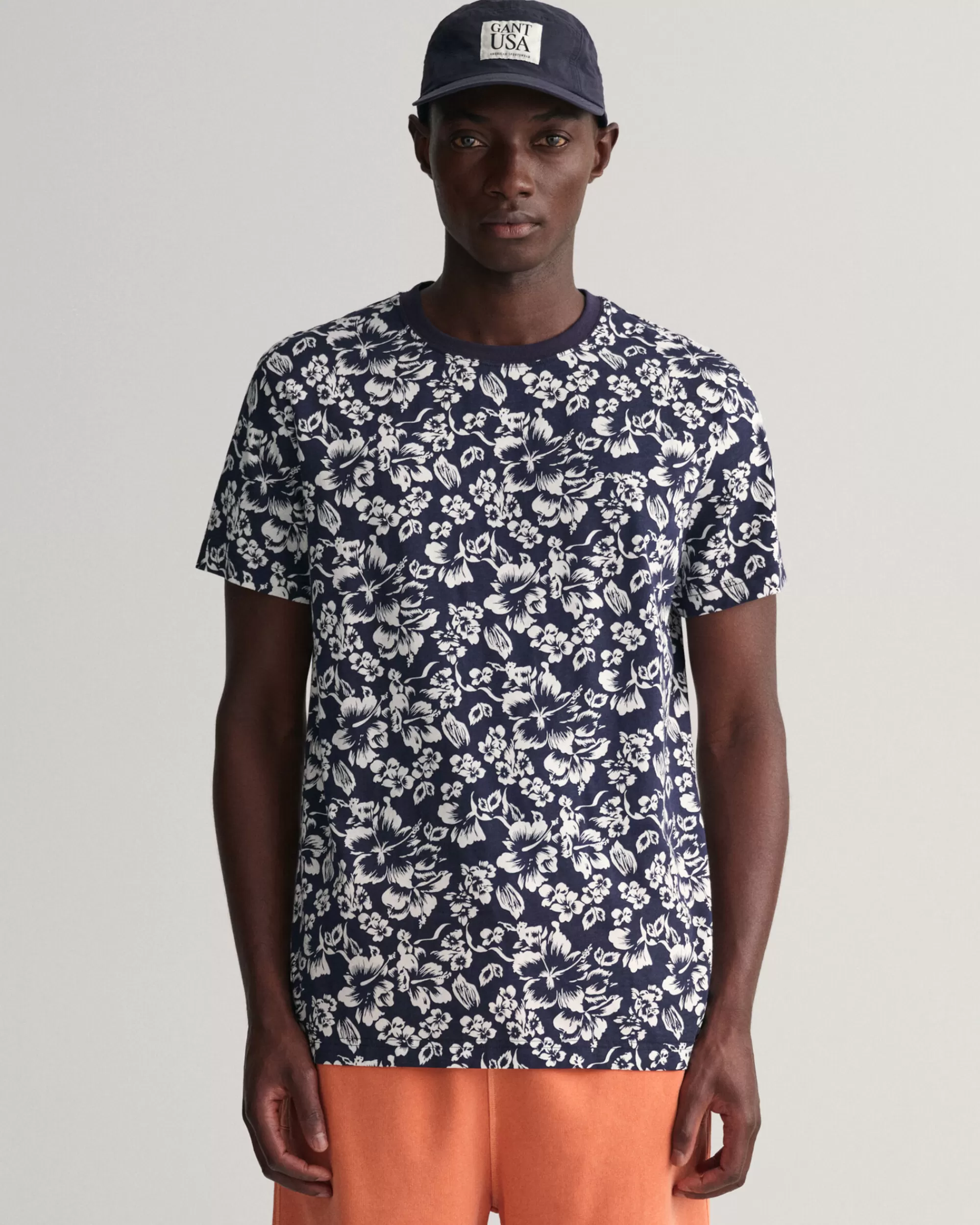 T-Paidat^GANT Printtikuvioitu Floral-T‑Paita Evening Blue