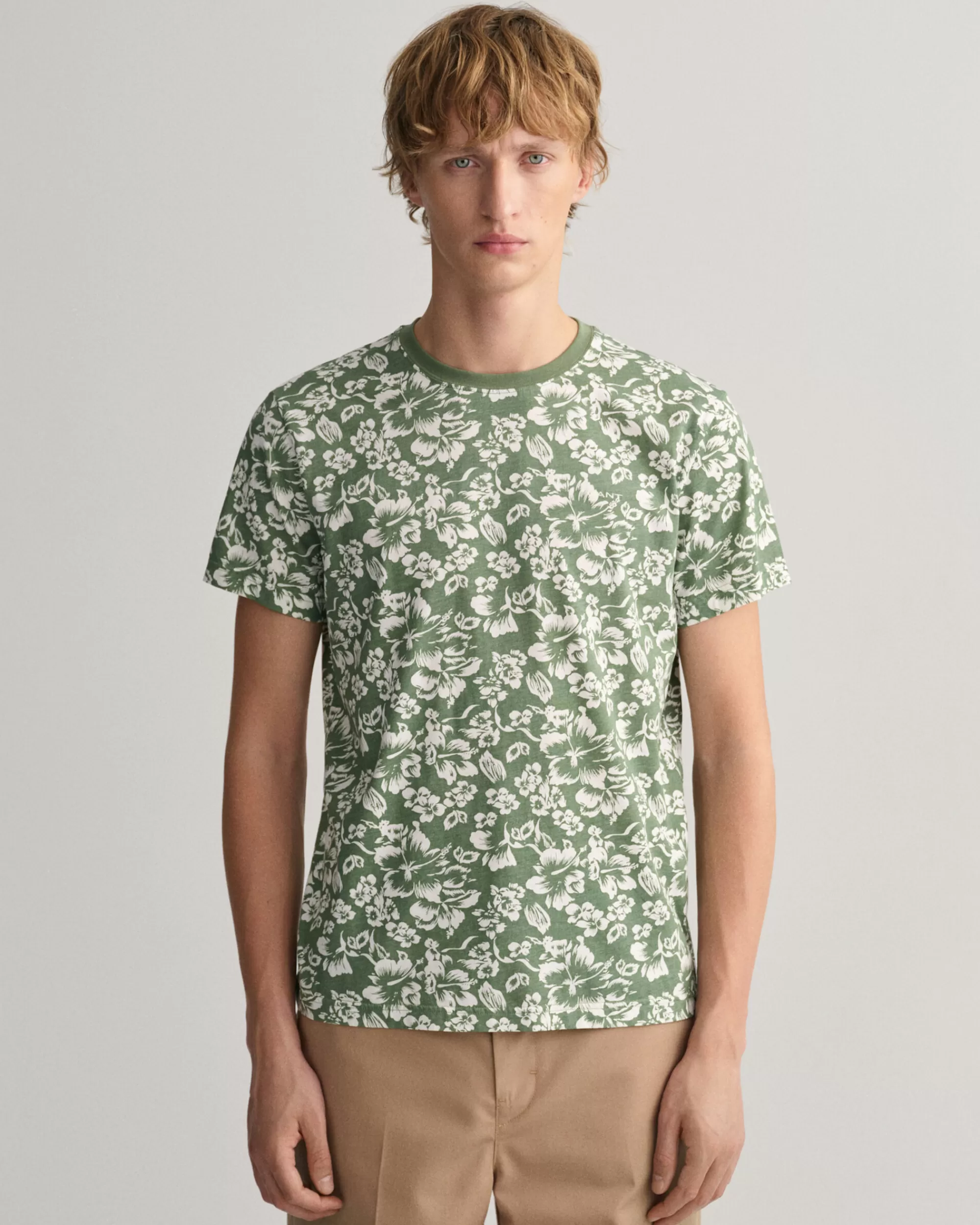 T-Paidat^GANT Printtikuvioitu Floral-T‑Paita Kalamata Green