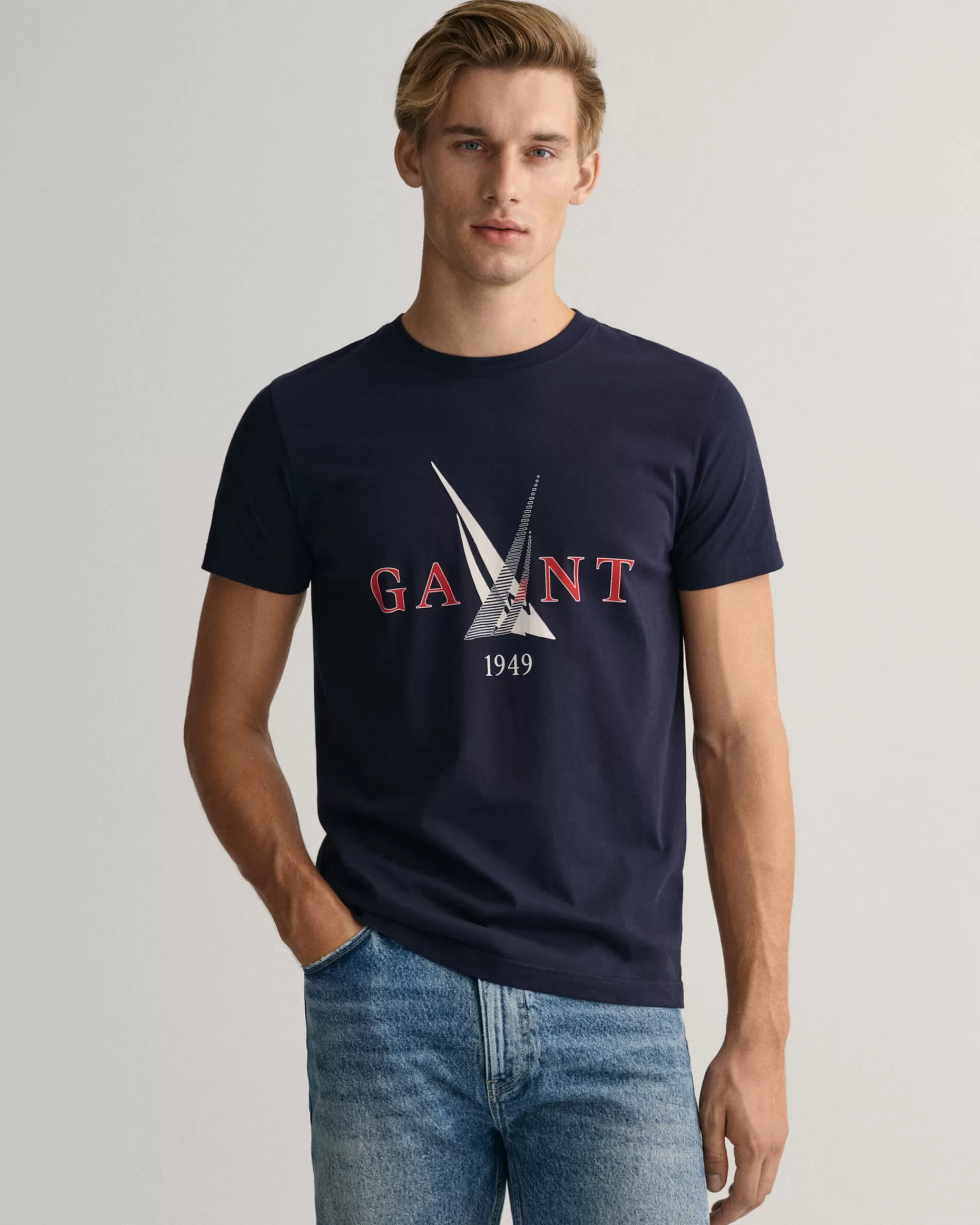 T-Paidat^GANT Printtikuvioitu Sail-T‑Paita Evening Blue