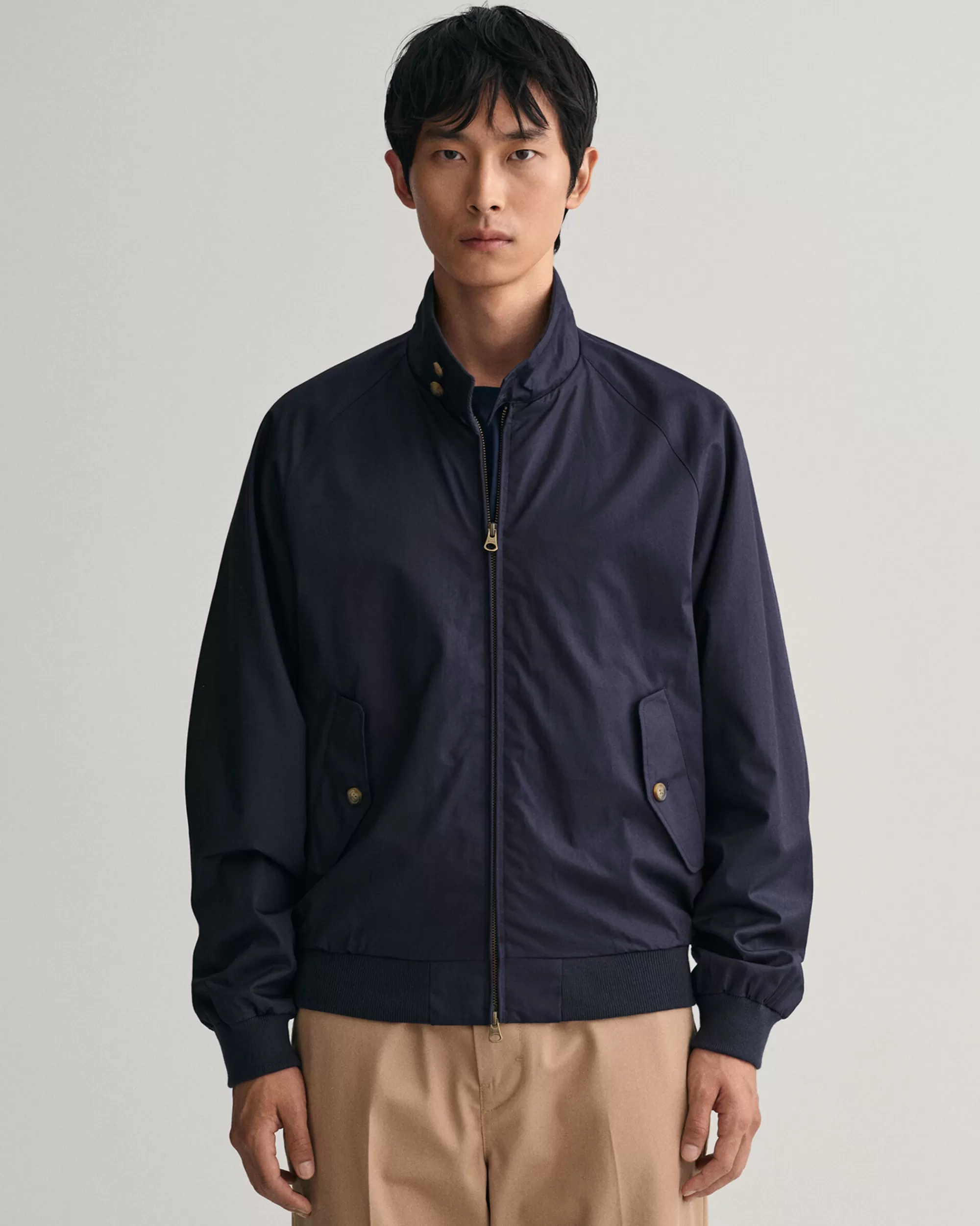 Takit^GANT Puuvillainen Harrington‑Takki Evening Blue