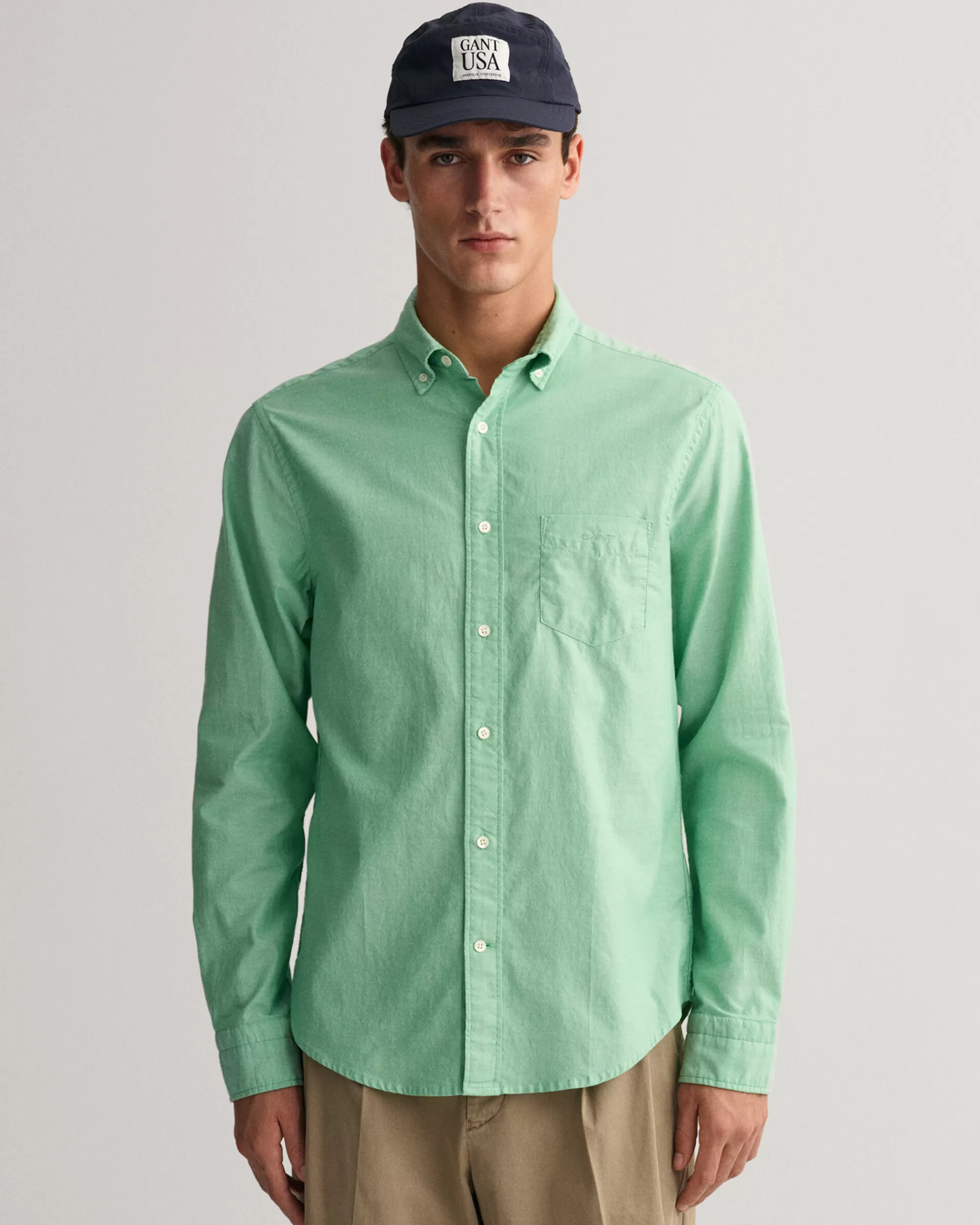 Paidat^GANT Regular Fit ‑Mitoitettu Archive-Oxford-Paita Mid Green