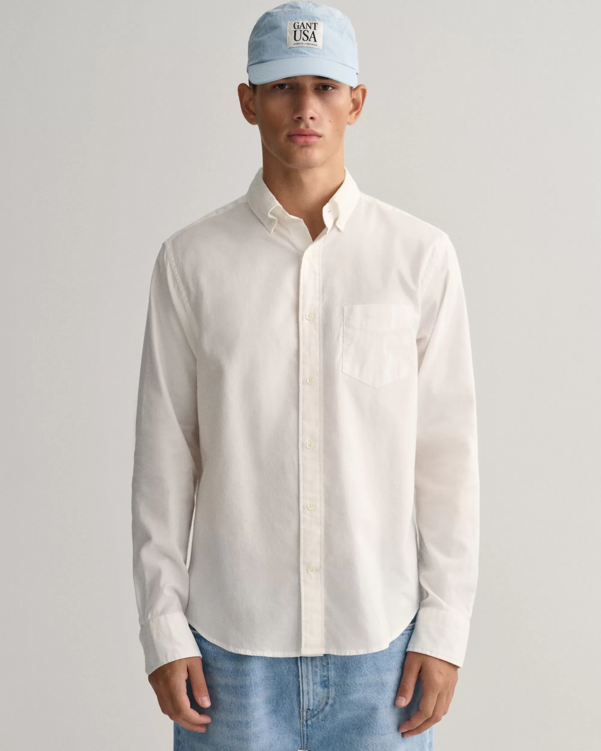 Paidat^GANT Regular Fit ‑Mitoitettu Archive-Oxford-Paita Eggshell