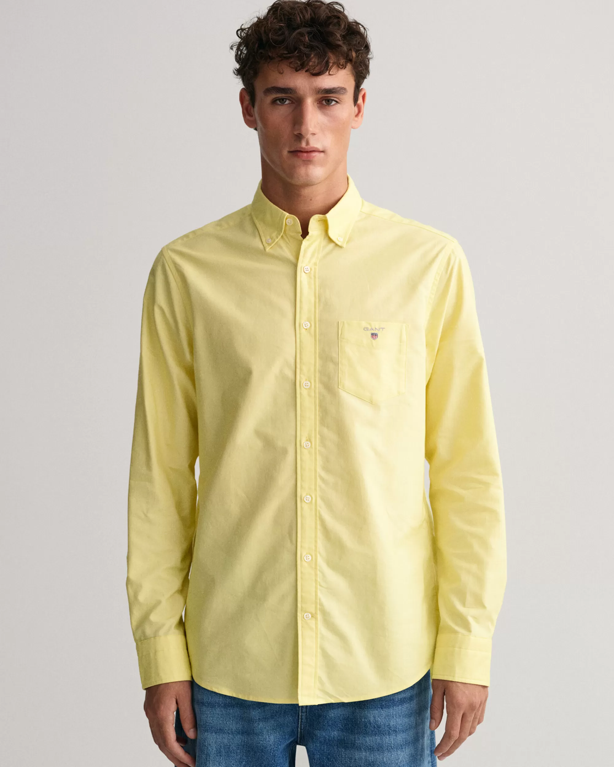 Paidat^GANT Regular Fit ‑Mitoitettu Oxford-Paita Clear Yellow