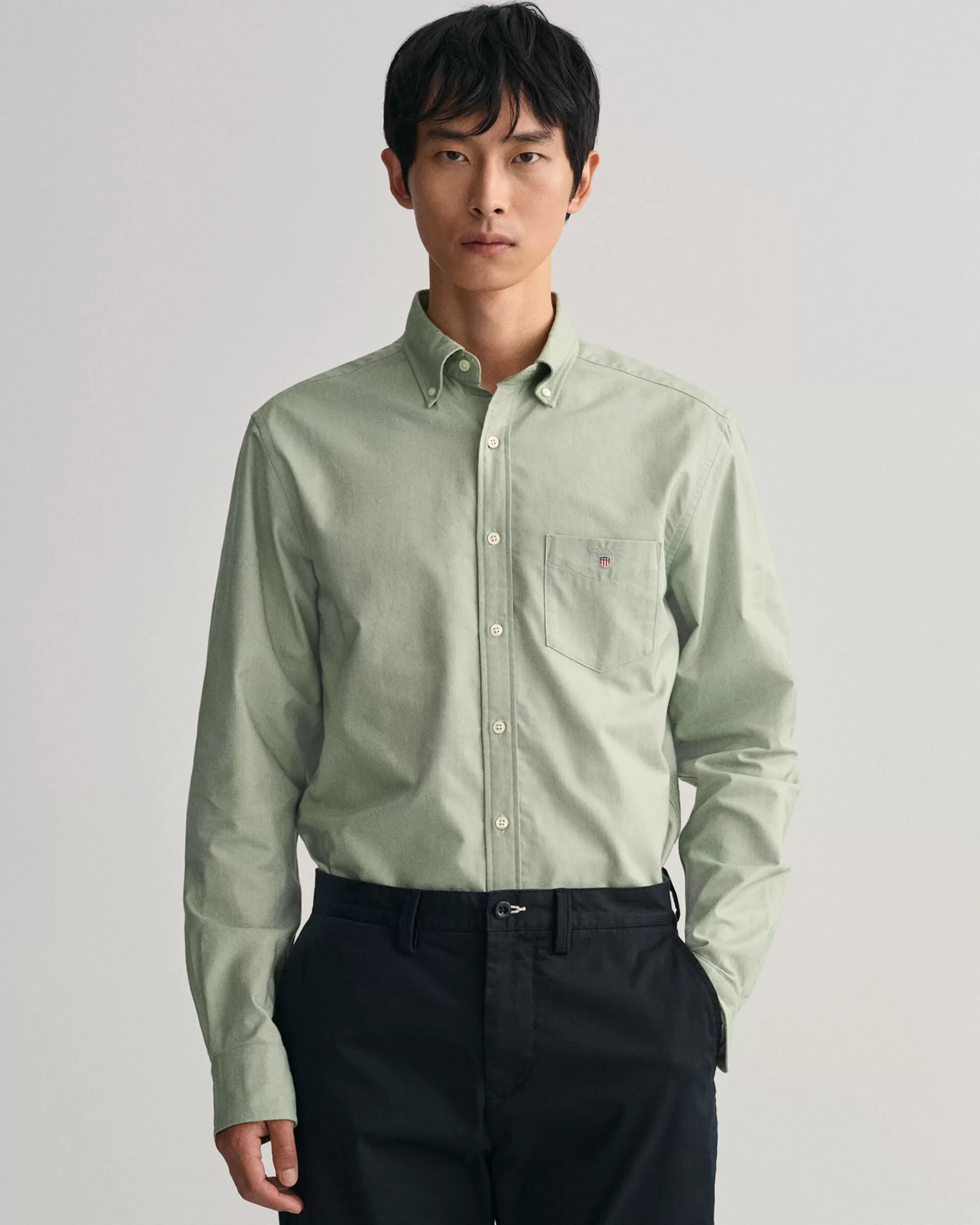 Paidat^GANT Regular Fit ‑Mitoitettu Oxford-Paita Kalamata Green