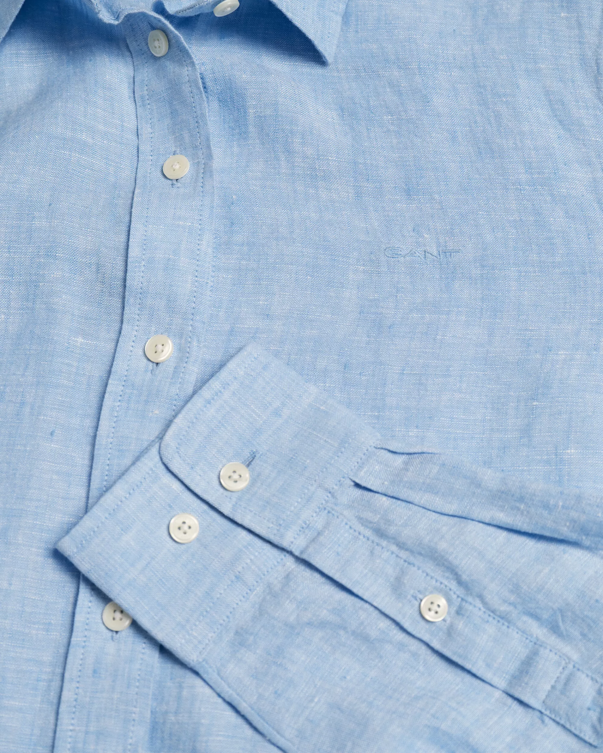 Paidat^GANT Regular Fit ‑Mitoitettu Pellavainen Chambray-Paita Gentle Blue