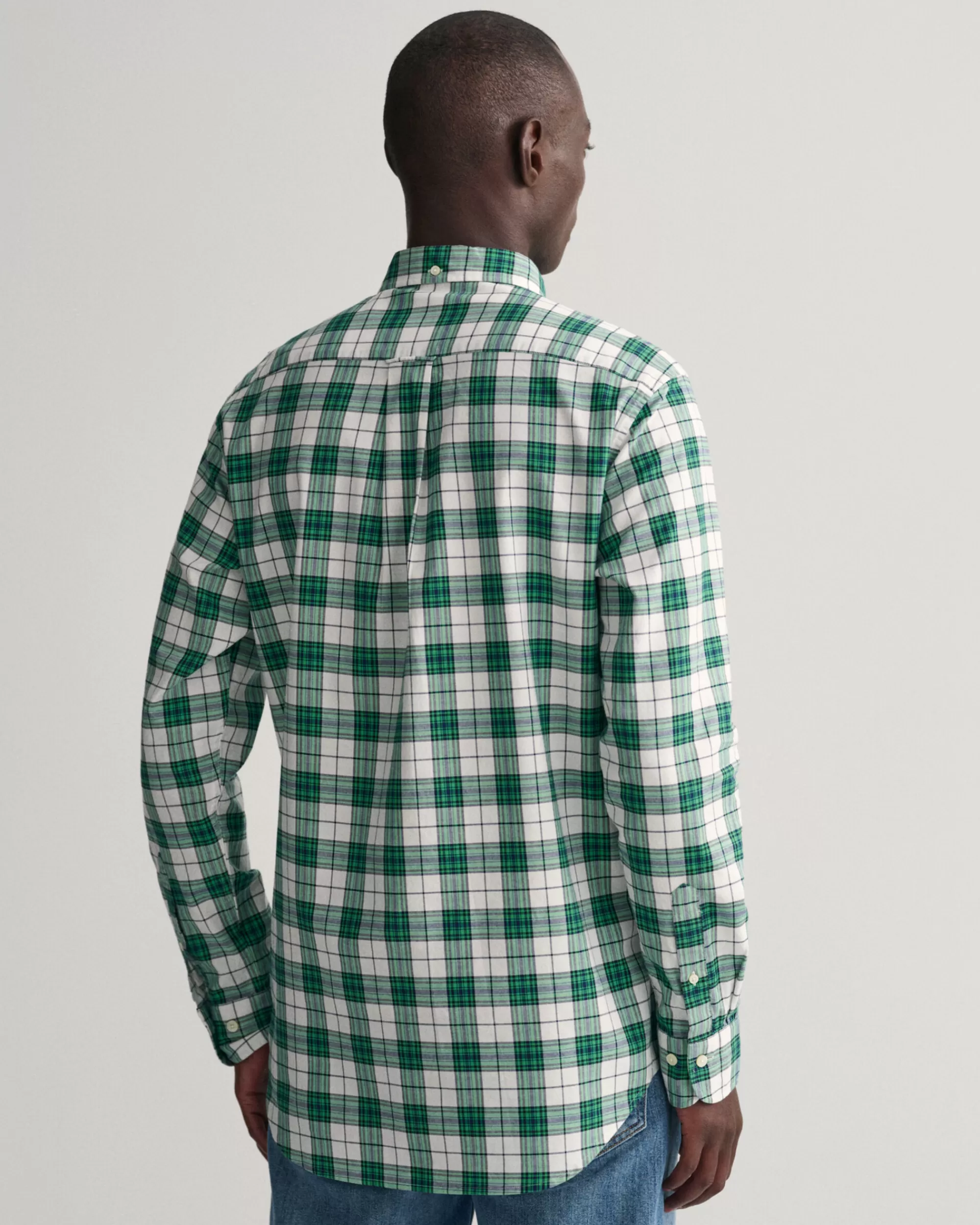 Paidat^GANT Regular Fit ‑Mitoitettu Ruudullinen Oxford-Paita Mid Green