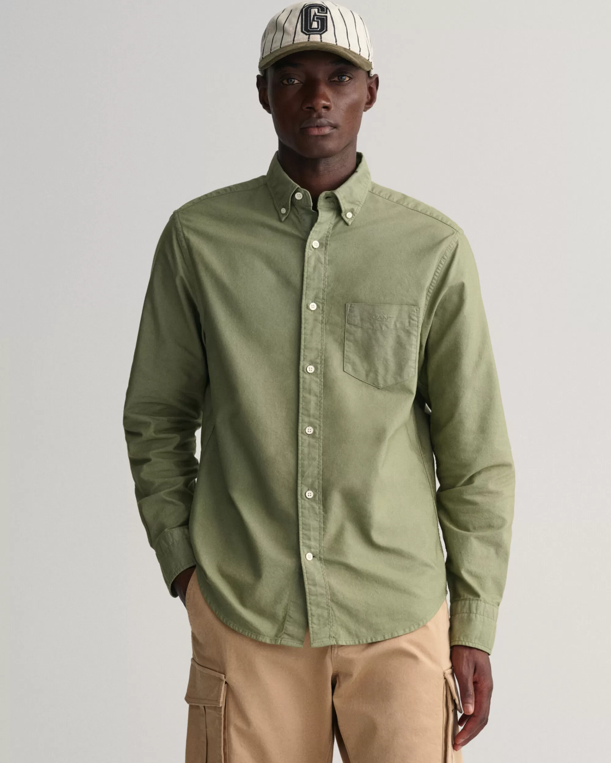 Paidat^GANT Regular Fit ‑Mitoitettu Sunfaded-Oxford-Paita Kalamata Green