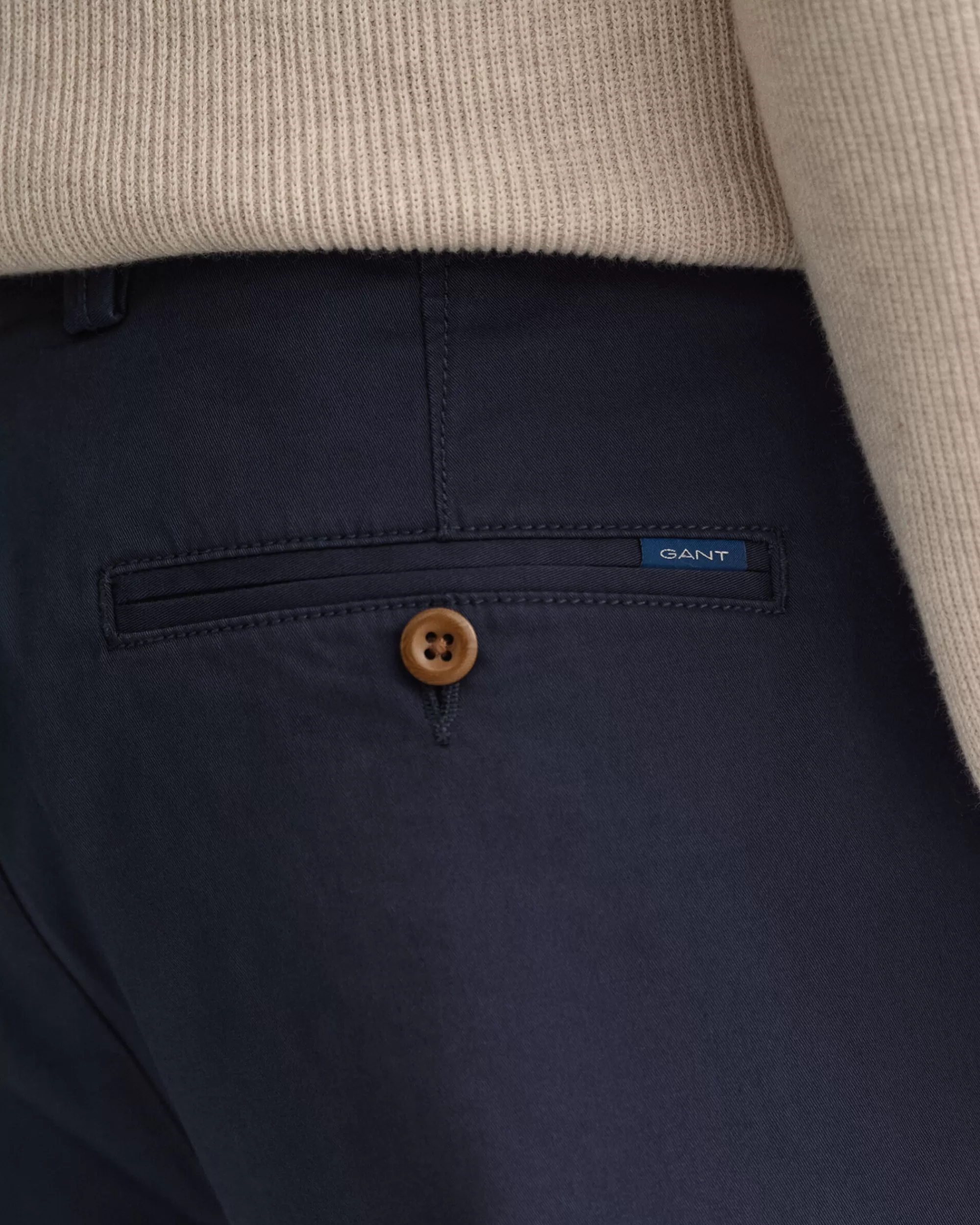 Housut^GANT Regular Fit ‑Mitoitetut Allister-Tvillichinot Marine