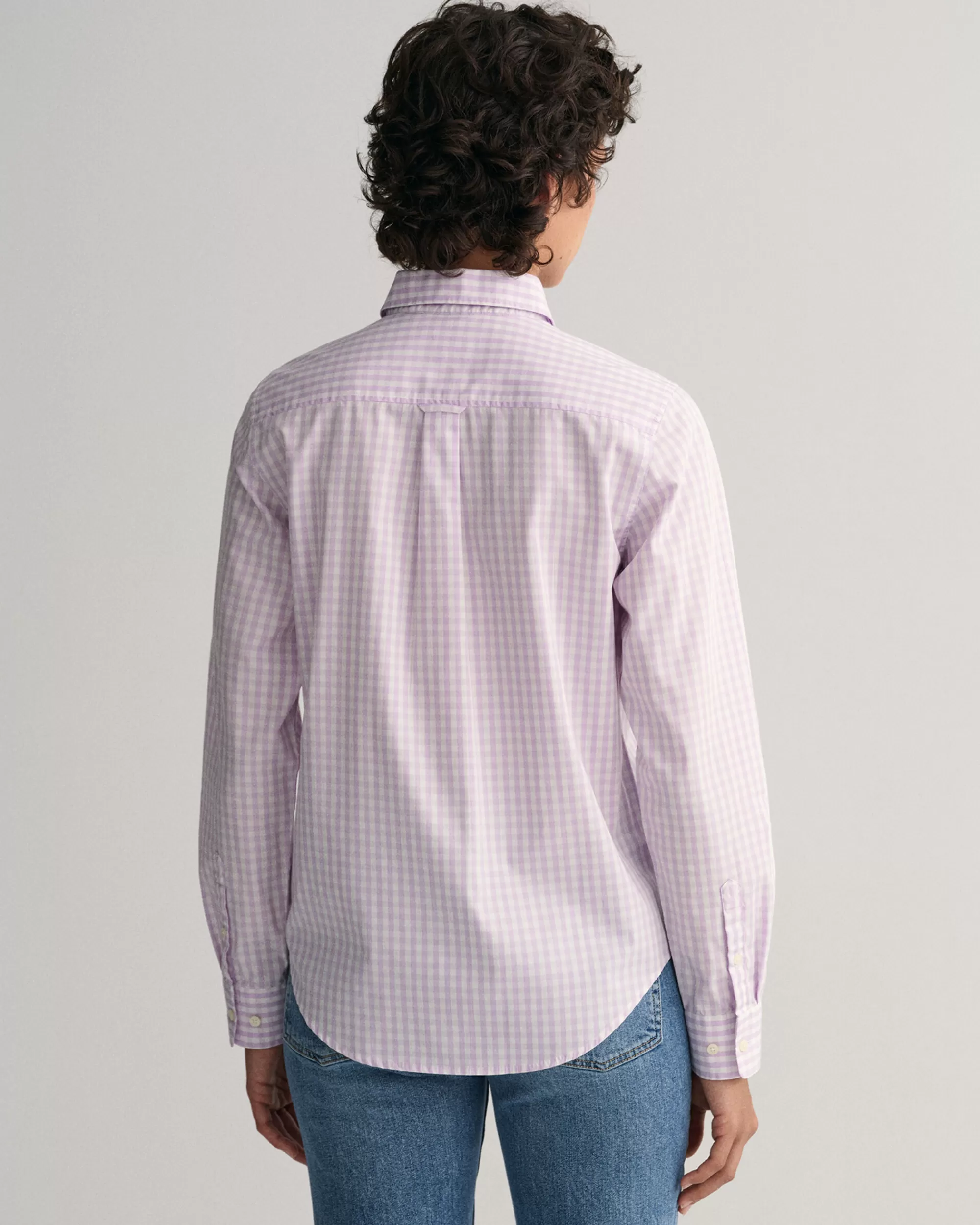 Paidat^GANT Regular Fit ‑Mitoitettu Gingham-Ruutuinen Paita Broadcloth-Kankaasta Soothing Lilac