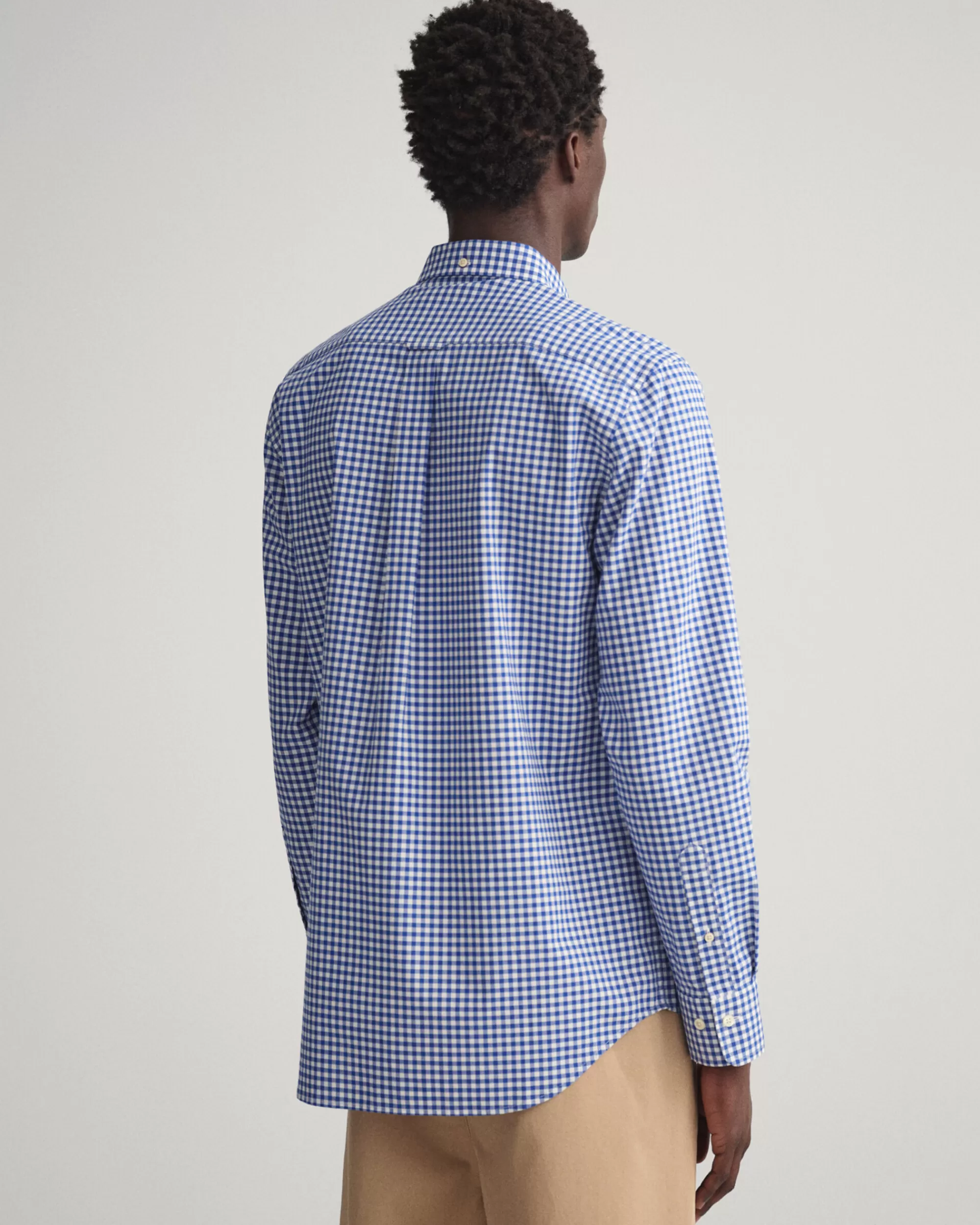 Paidat^GANT Regular Fit ‑Mitoitettu Gingham-Ruutuinen Paita Broadcloth-Kankaasta College Blue