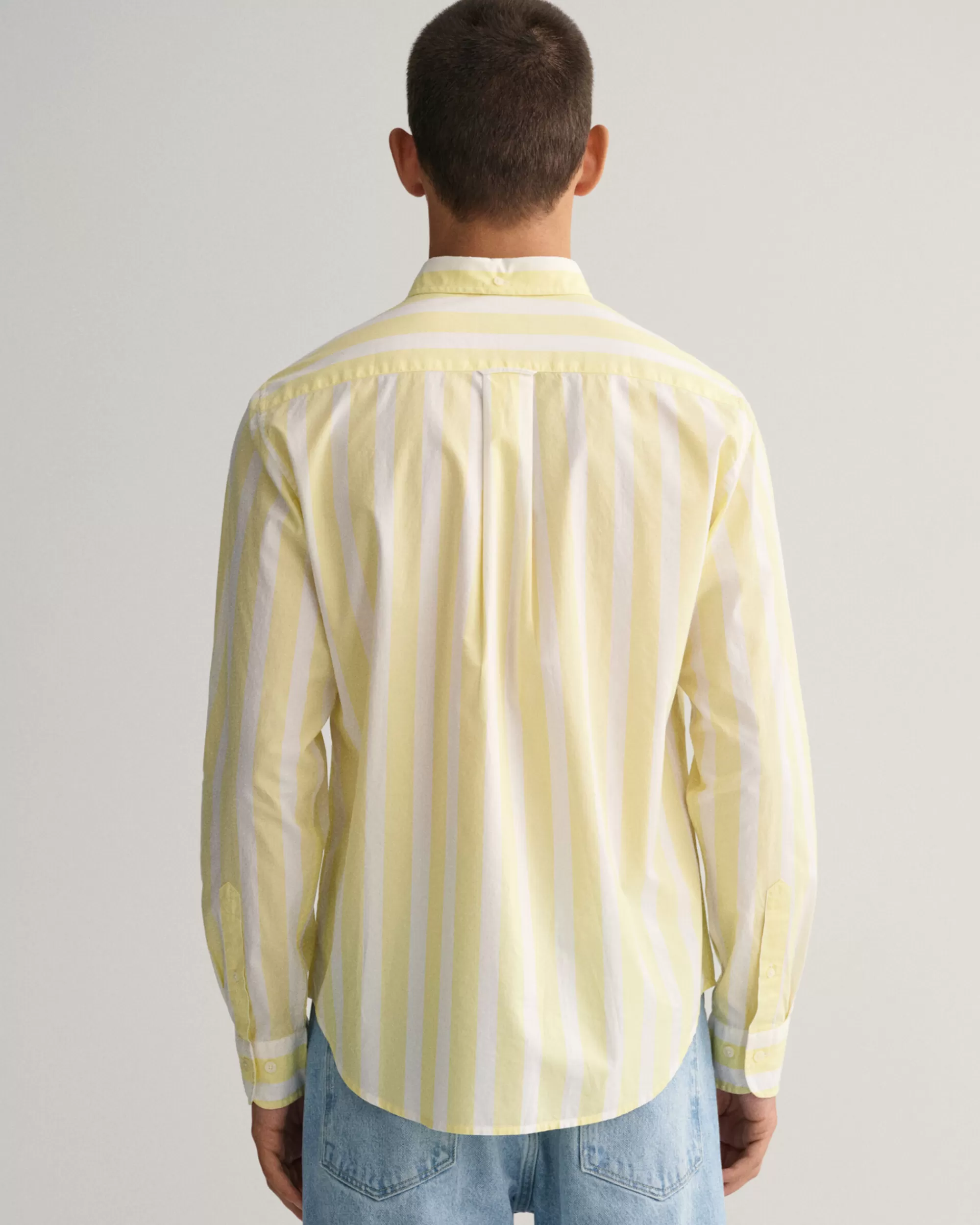 Paidat^GANT Regular Fit ‑Mitoitettu Levearaitainen Broadcloth-Paita Lemonade Yellow