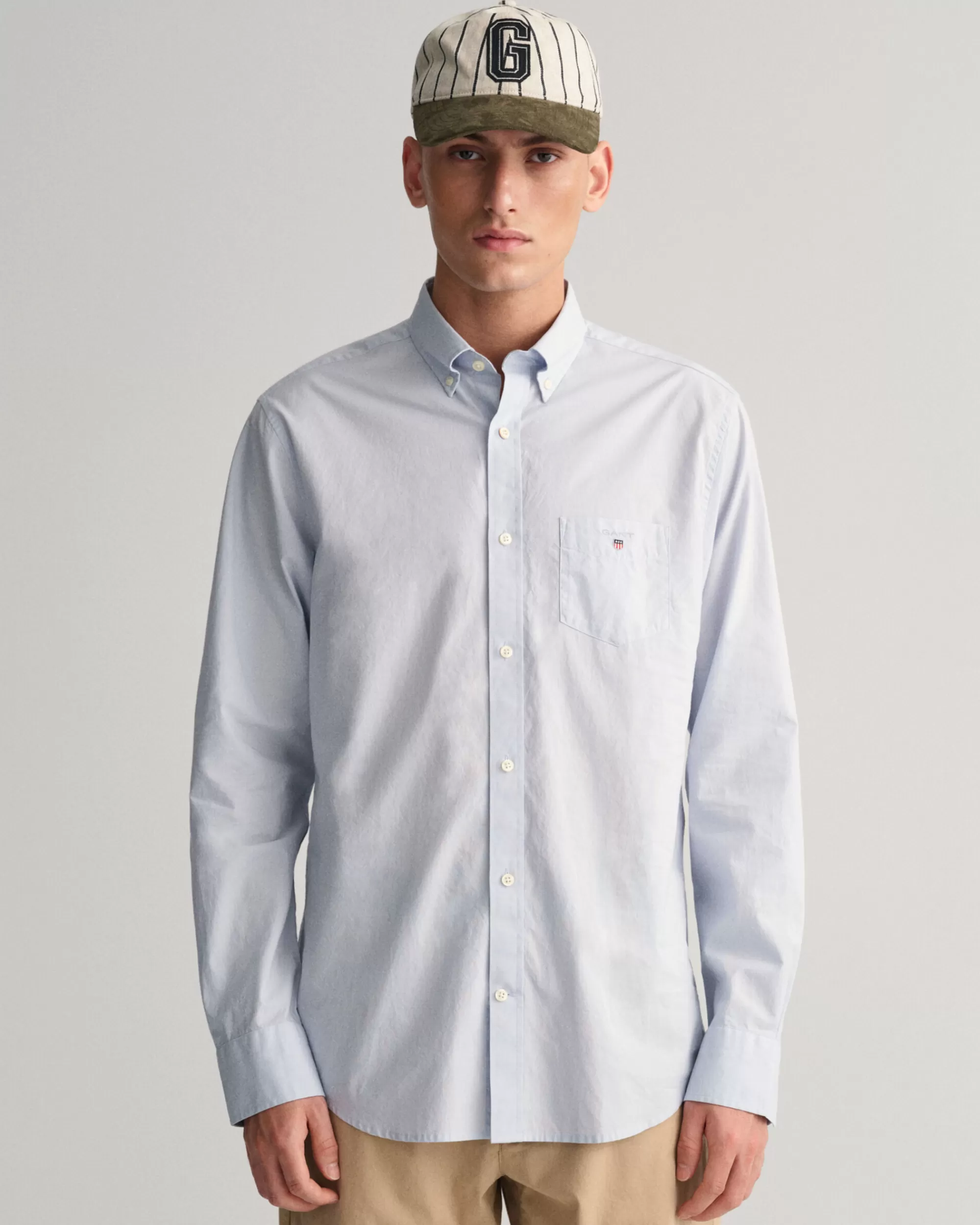 Paidat^GANT Regular Fit ‑Mitoitettu Paita Broadcloth-Kankaasta Muted Blue