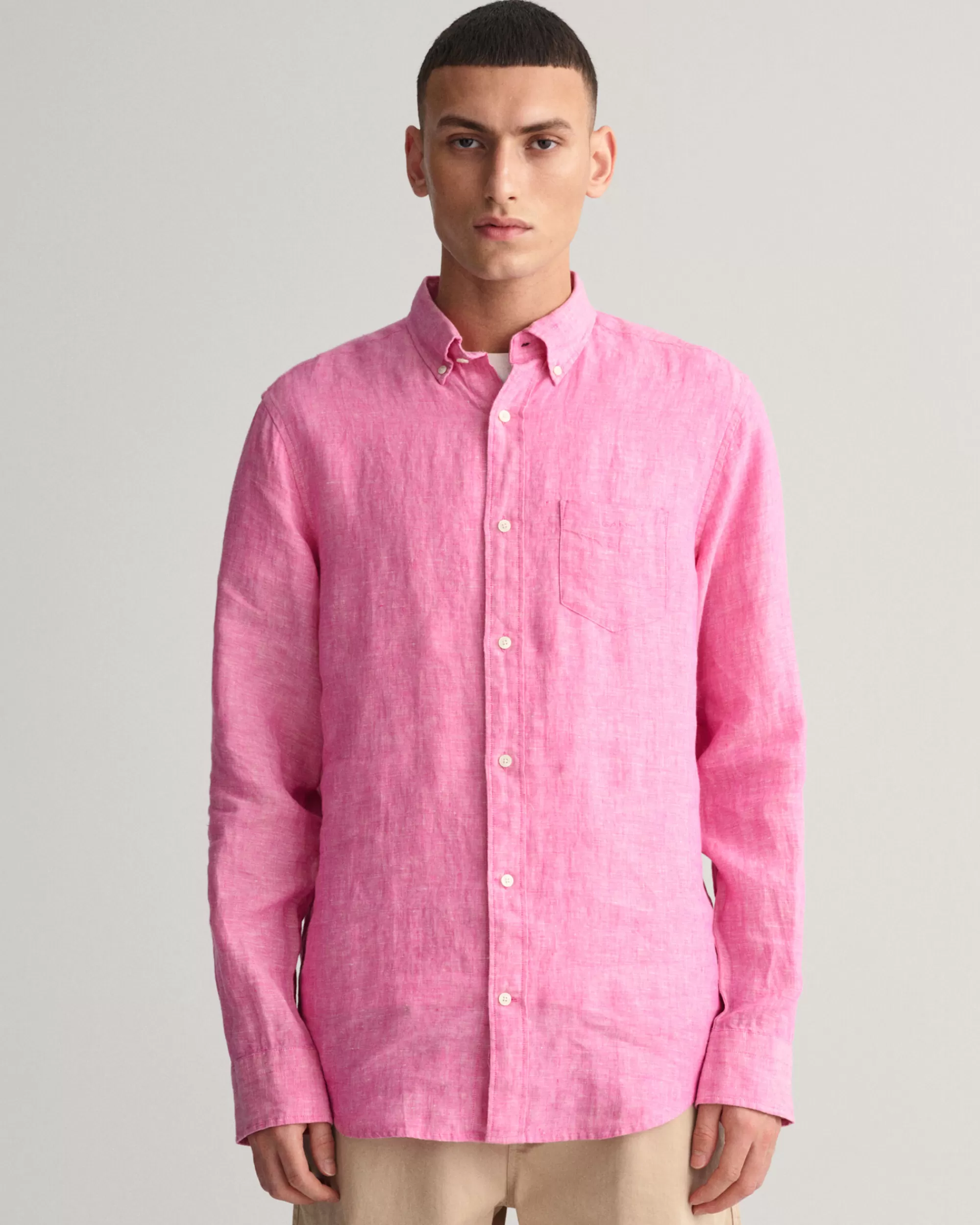 Paidat^GANT Regular Fit ‑Mitoitettu Pellavapaita Perky Pink