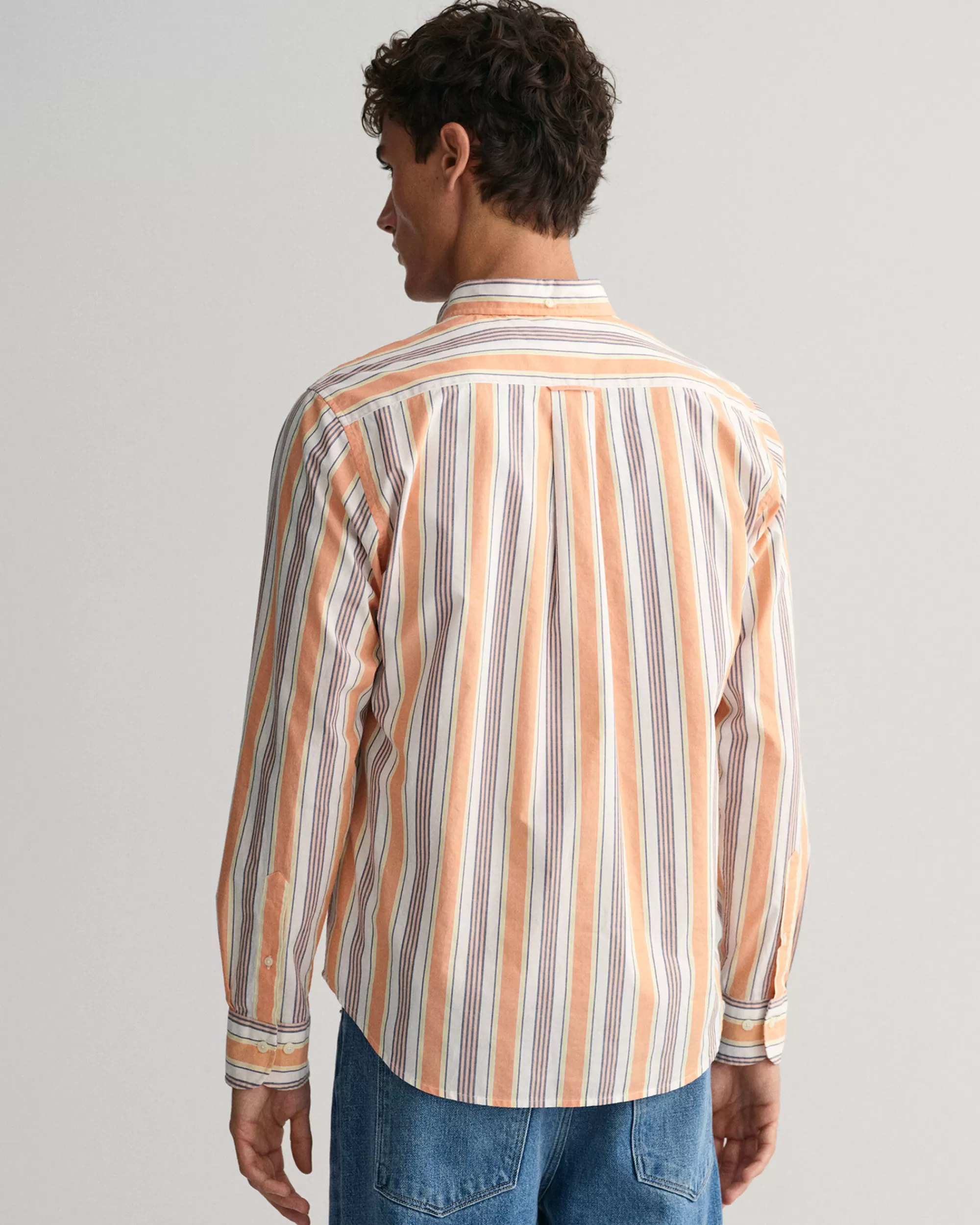 Paidat^GANT Regular Fit ‑Mitoitettu Varikas Raitapaita Apricot Orange