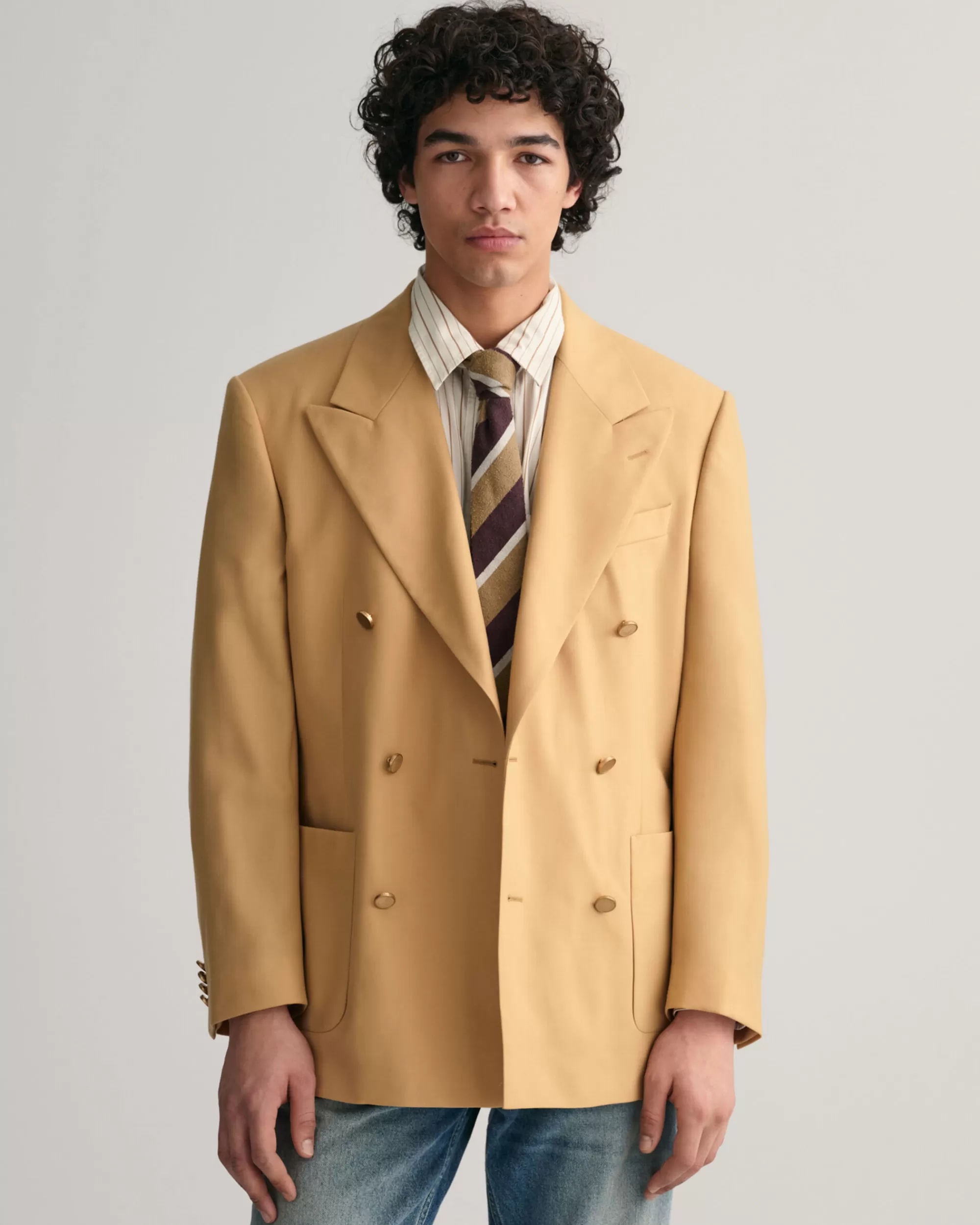 Bleiserit^GANT Relaxed Fit ‑Mitoitettu Club Blazer Golden Khaki