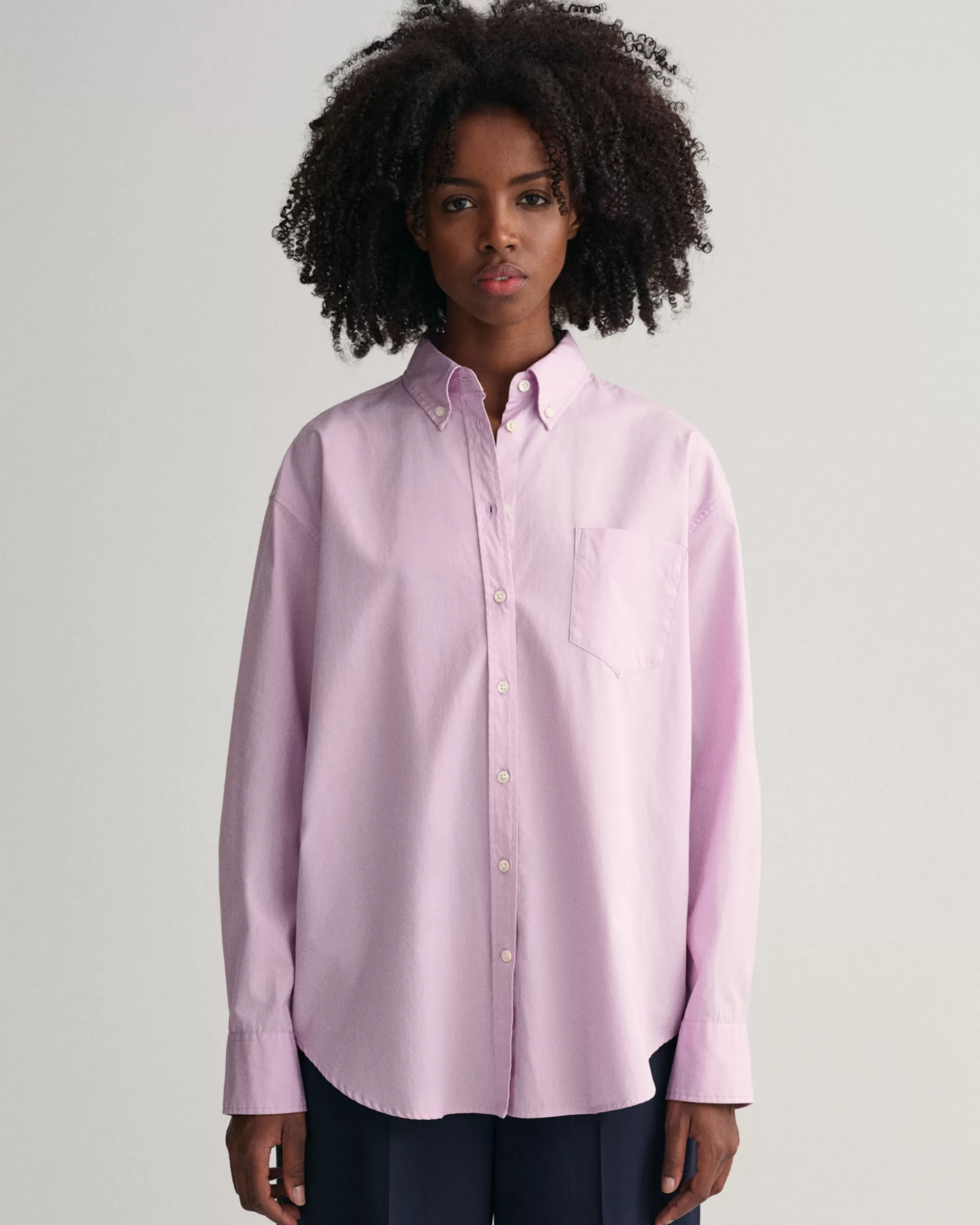 Paidat^GANT Relaxed Fit ‑Mitoitettu Popliinipaita Soothing Lilac