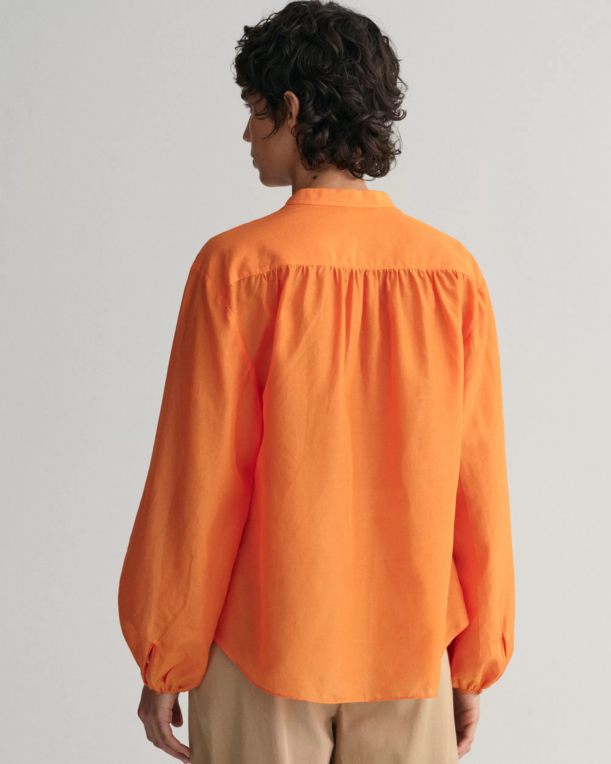 Paidat^GANT Relaxed Fit ‑Mitoitettu Pusero Puuvilla-Silkkisekoitetta Pumpkin Orange