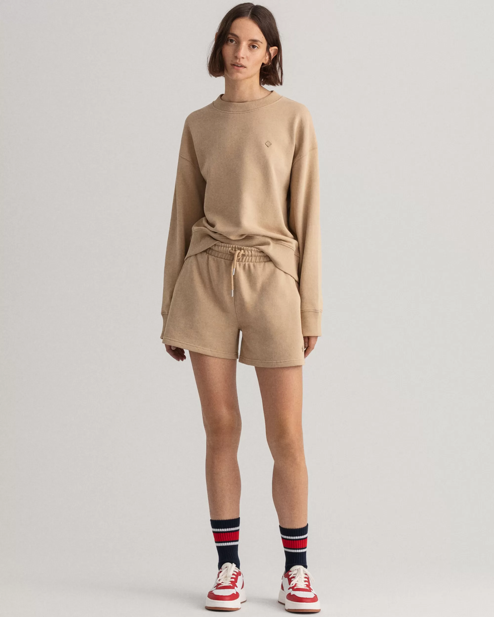 Shortsit^GANT Relaxed Fit ‑Mitoitetut Icon G Essential ‑Shortsit Dark Khaki