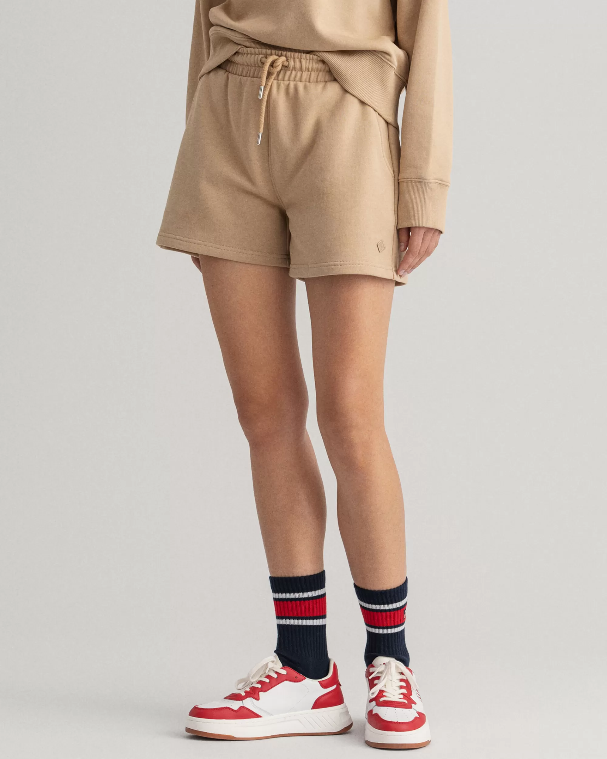 Shortsit^GANT Relaxed Fit ‑Mitoitetut Icon G Essential ‑Shortsit Dark Khaki