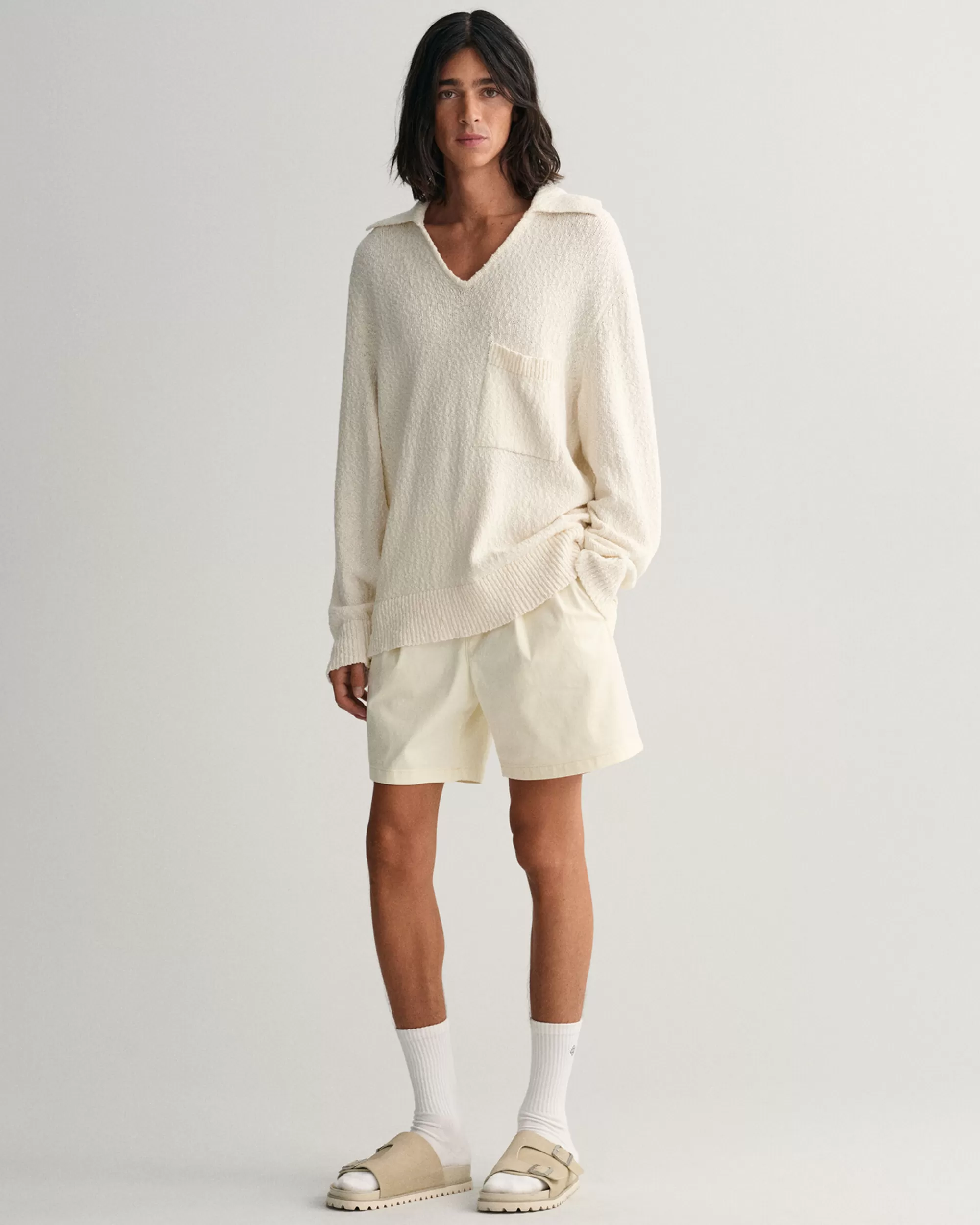 Shortsit^GANT Relaxed Fit ‑Mitoitetut Laskosshortsit Cream