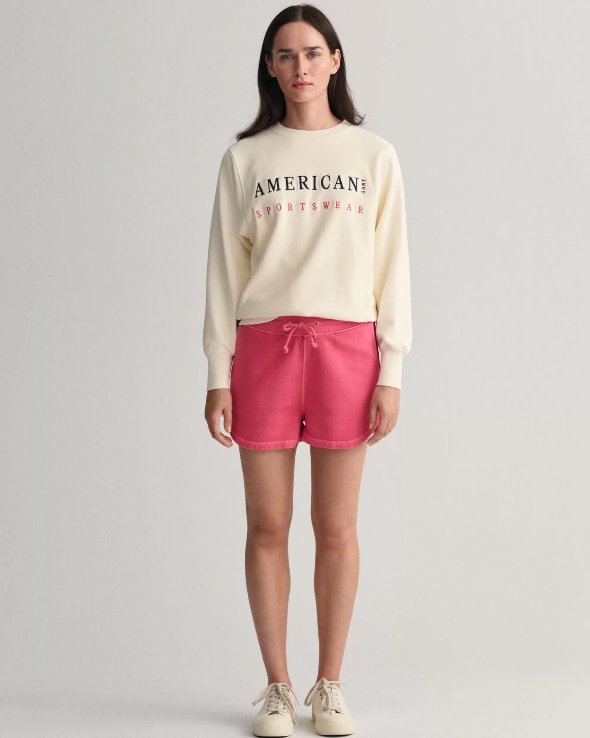 Shortsit^GANT Relaxed Fit ‑Mitoitetut Sunfaded-Shortsit Magenta Pink