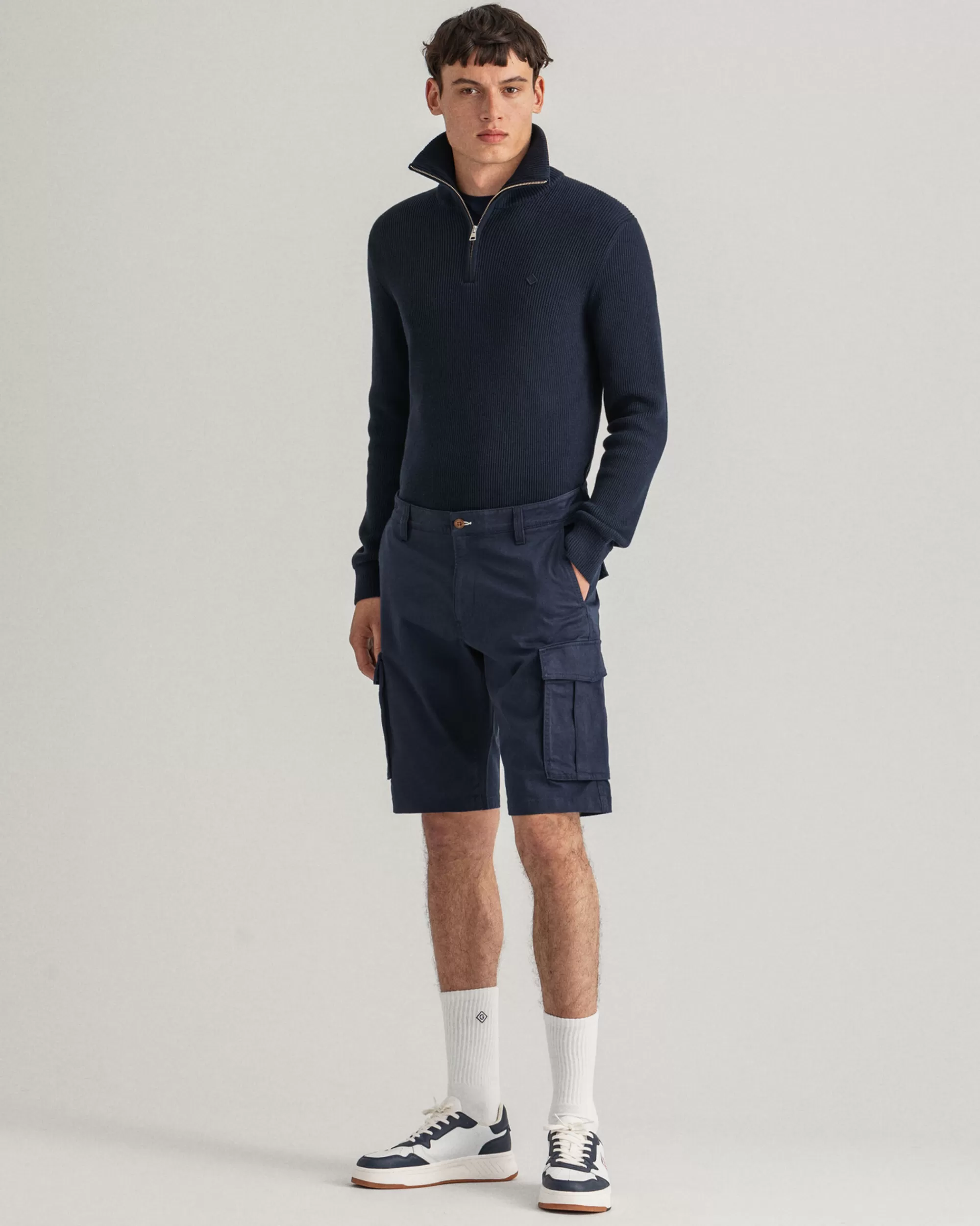 Shortsit^GANT Relaxed Fit ‑Mitoitetut Tvillikankaiset Reisitaskushortsit Marine