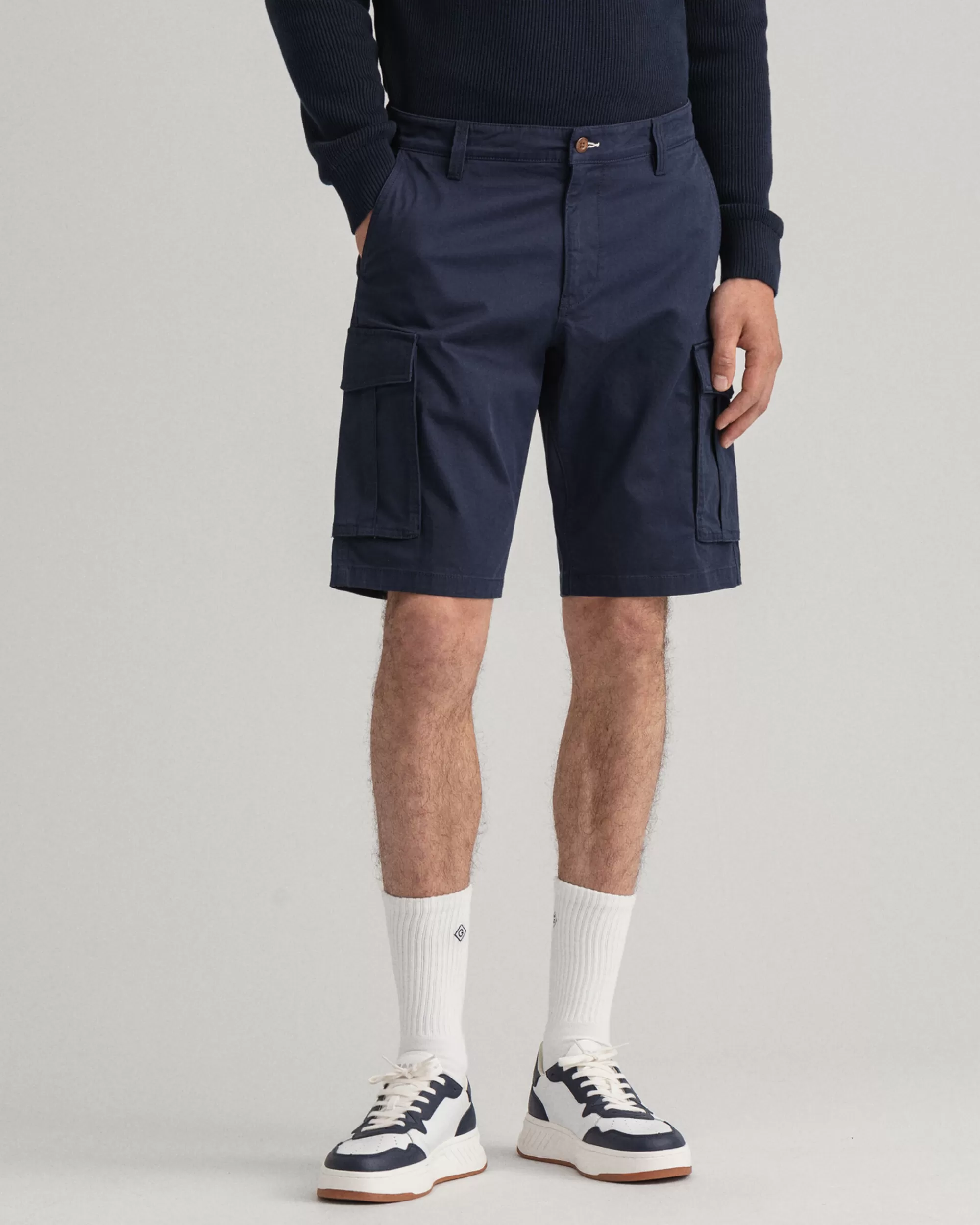 Shortsit^GANT Relaxed Fit ‑Mitoitetut Tvillikankaiset Reisitaskushortsit Marine