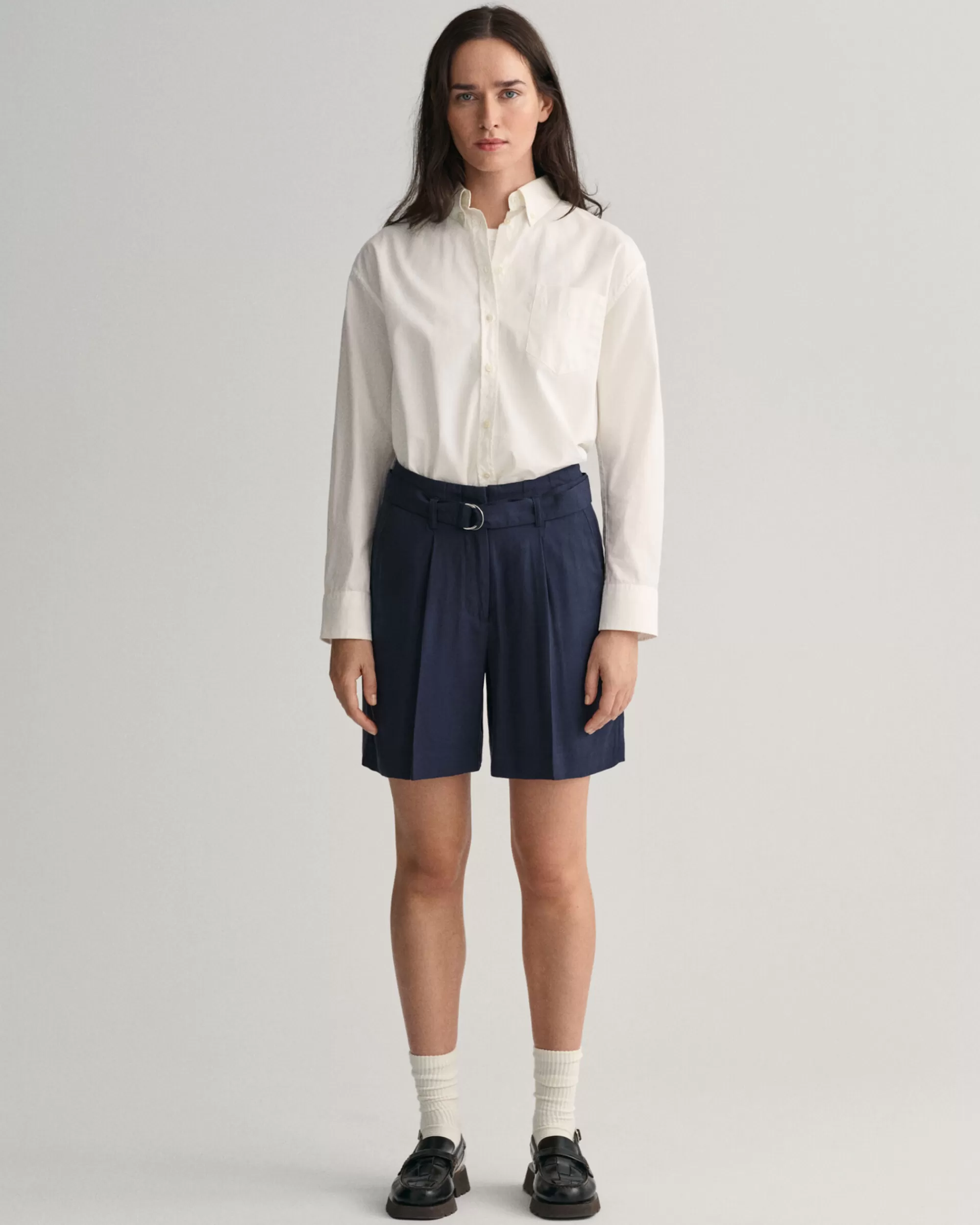 Shortsit^GANT Relaxed Fit -Mitoitetut Vyoshortsit Evening Blue