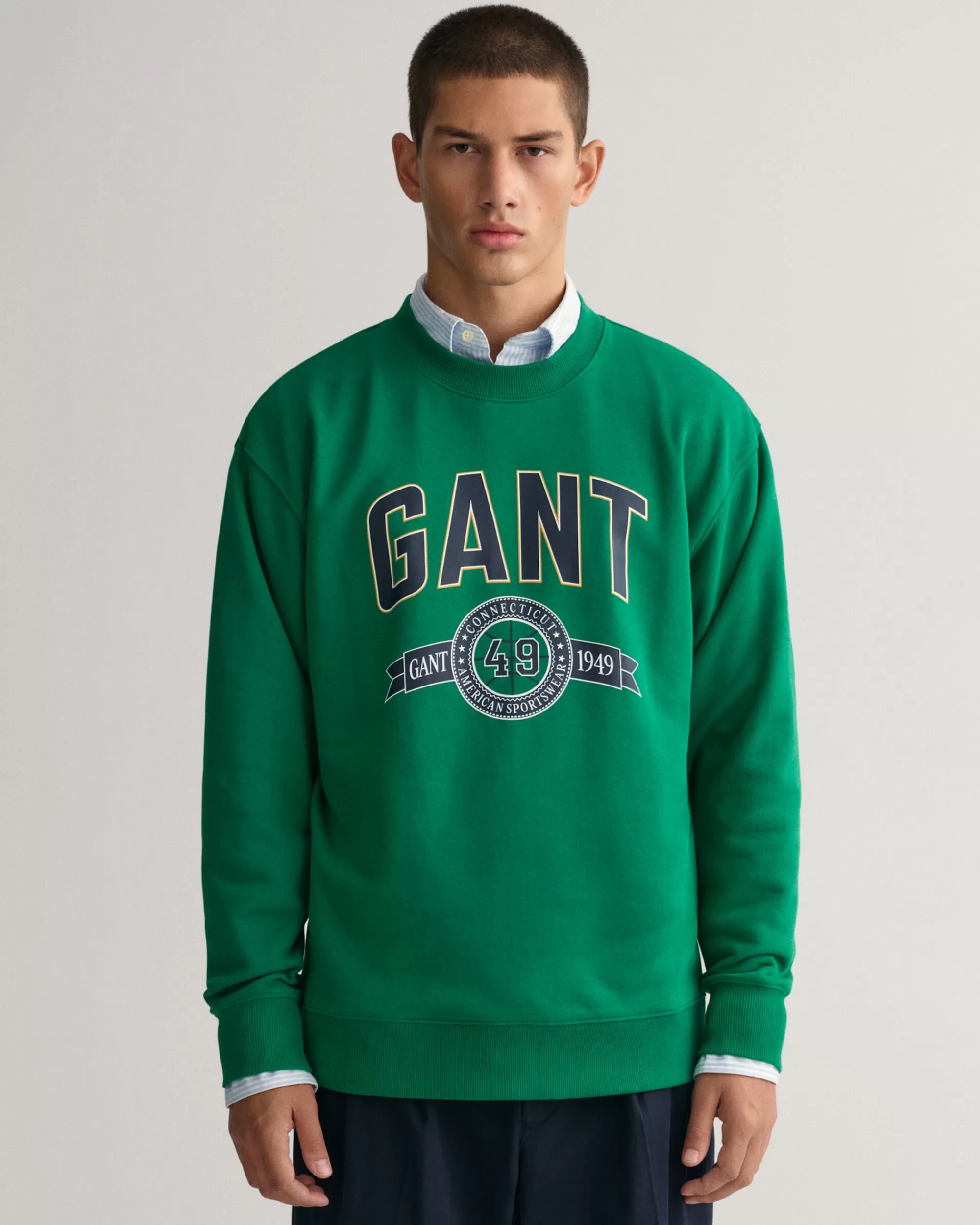 Hupparit & Collegepaidat^GANT Retro Crest -Collegepaita Jossa Pyorea Paantie Lush Green