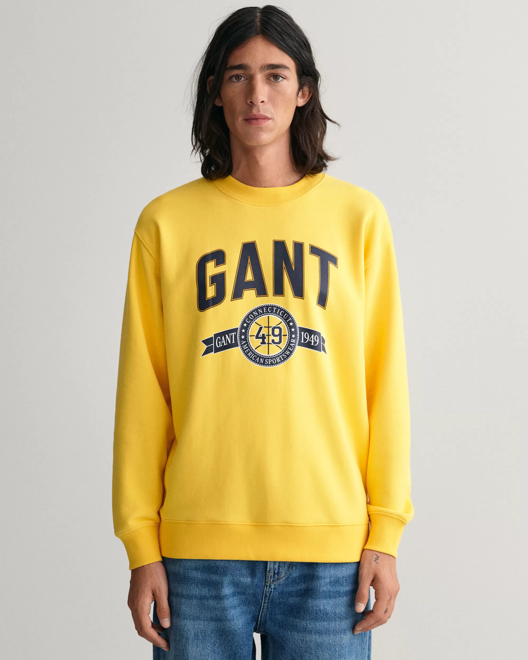 Hupparit & Collegepaidat^GANT Retro Crest -Collegepaita Jossa Pyorea Paantie Warm Yellow